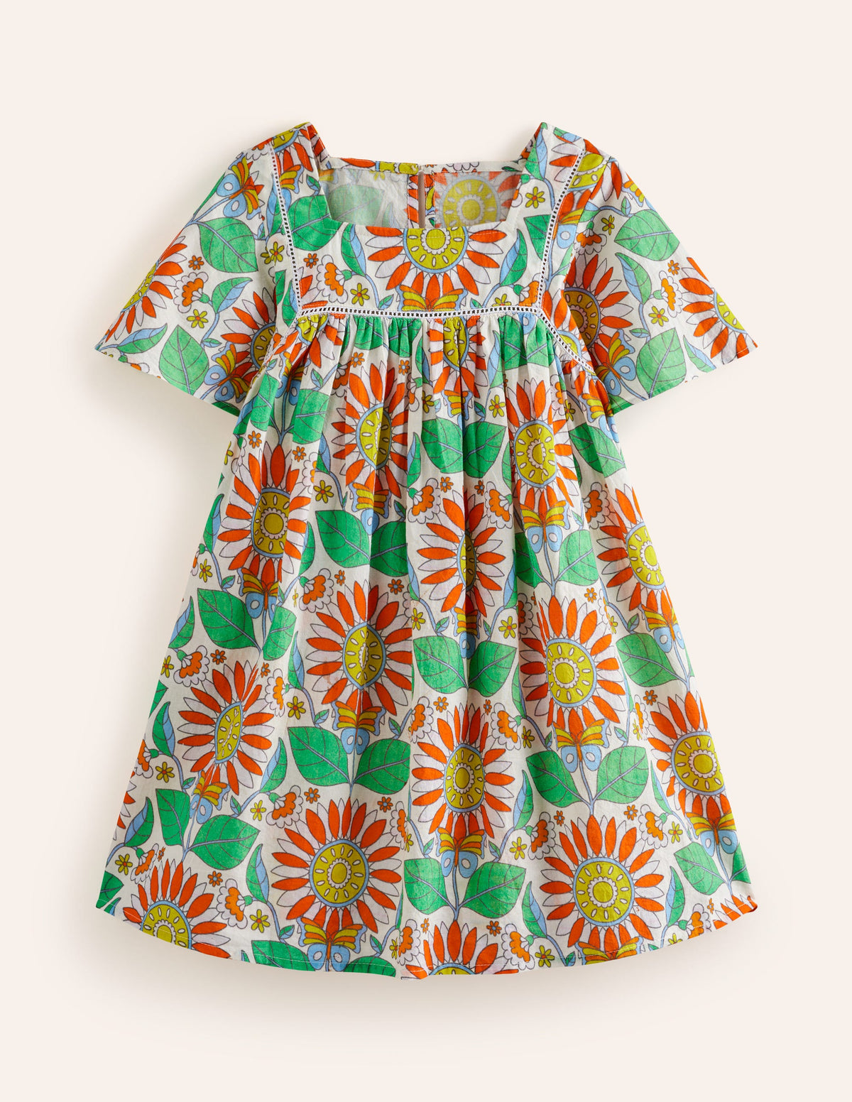 Lightweight Holiday Dress-Multi Daisy Vine-1