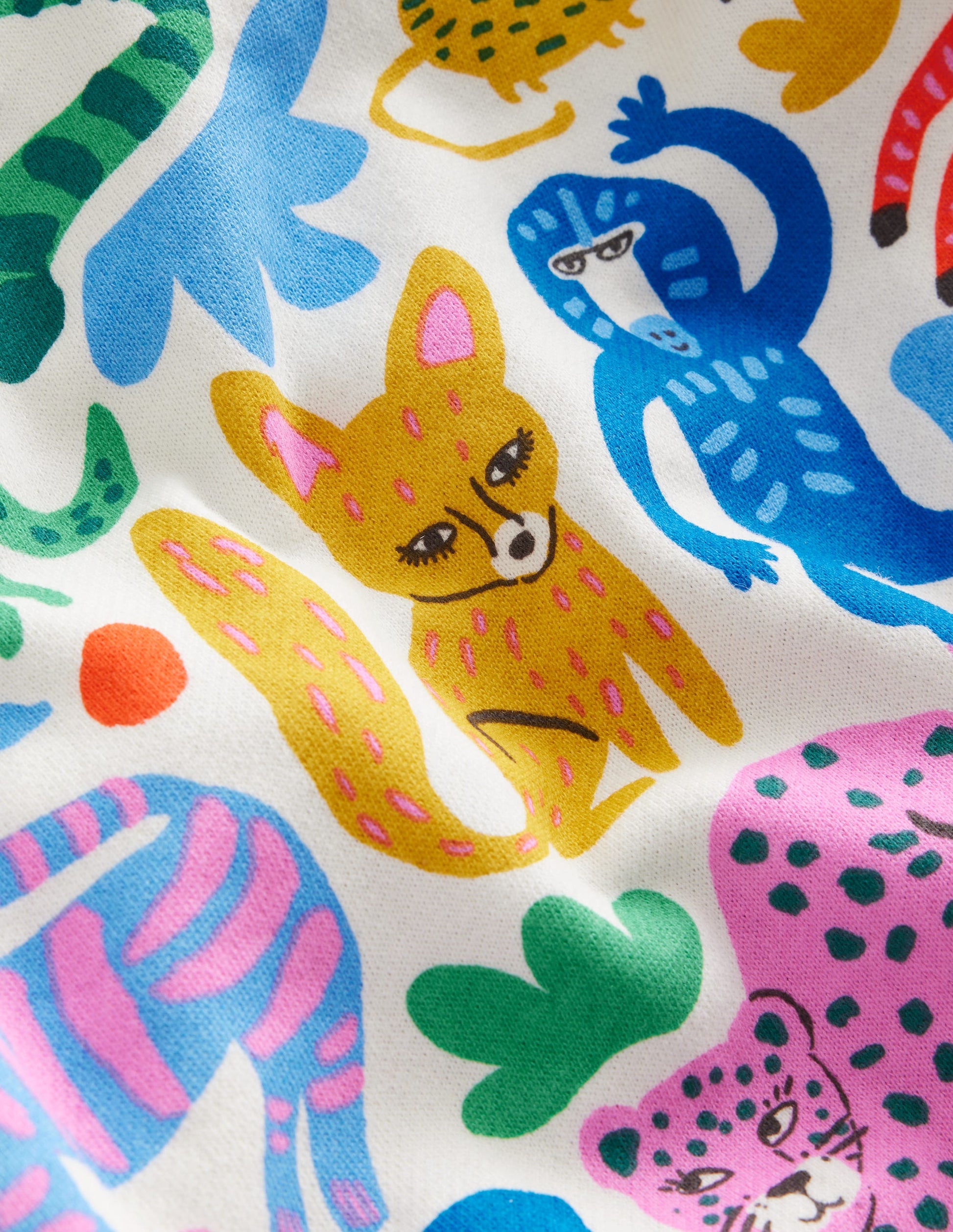 Printed Relaxed Sweatshirt-Multi Safari Friends-3