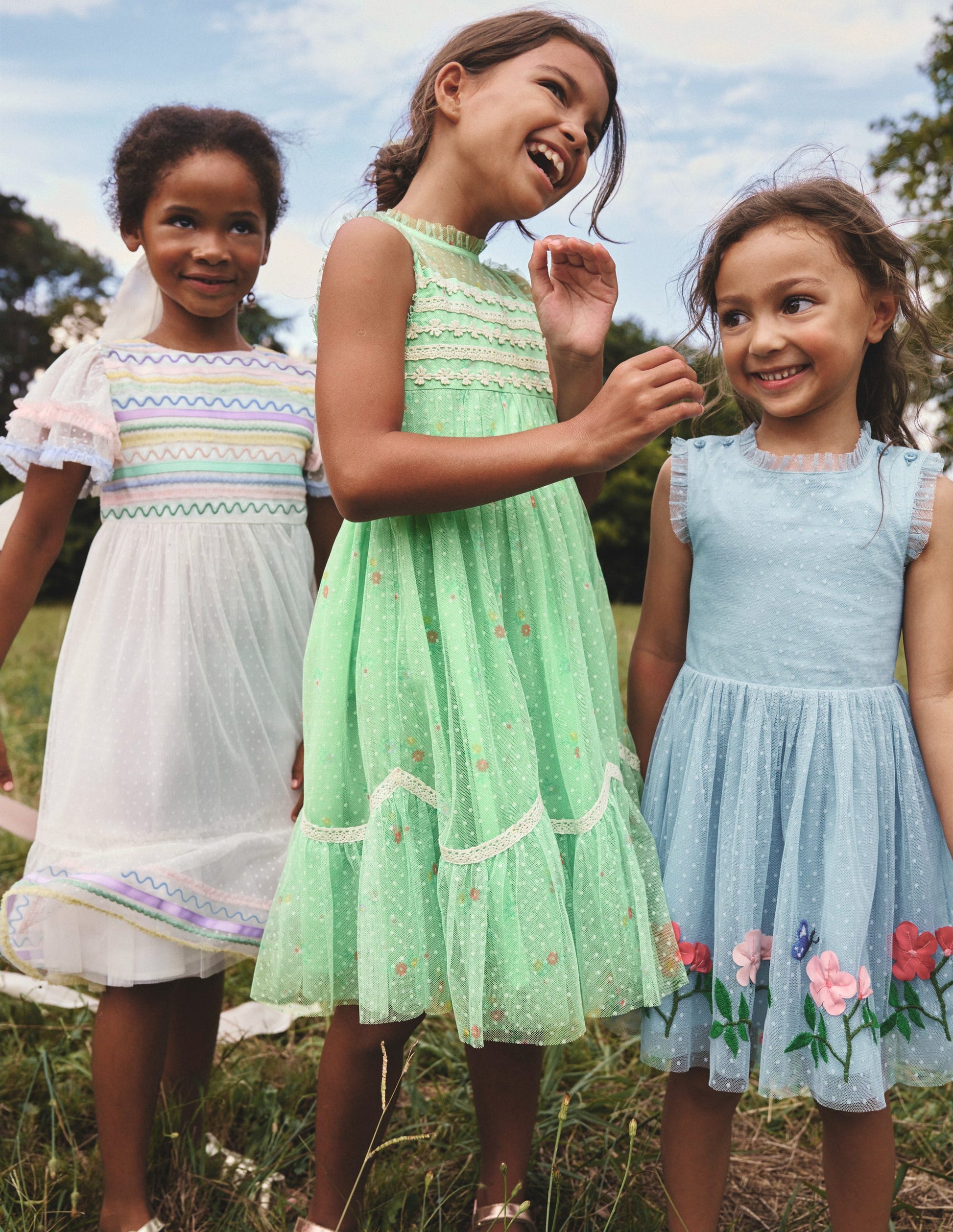 Scallop Hem Tulle Dress-Pistachio Green-2