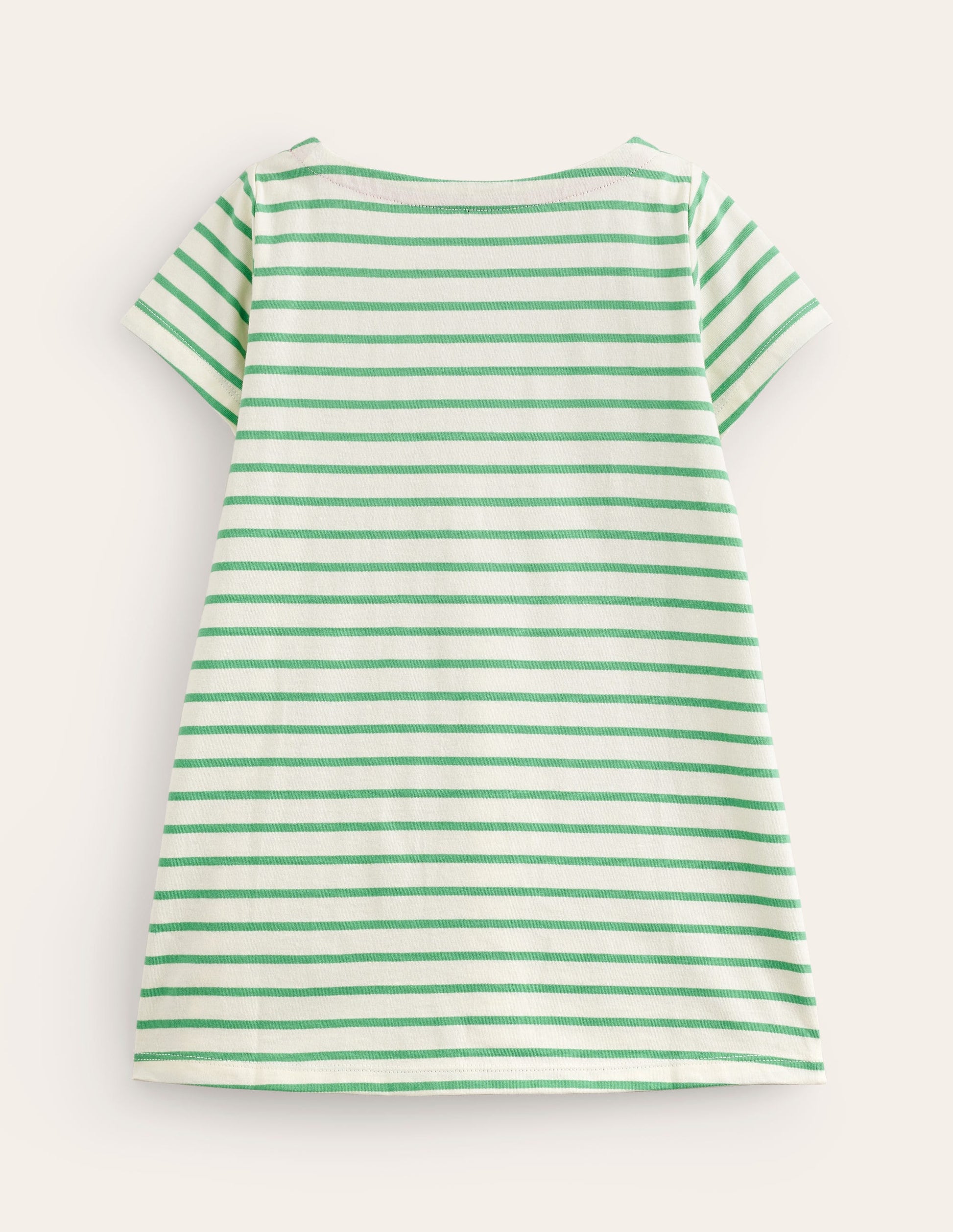 Fun Pocket Appliqué Tunic-Ivory/Brook Blue Stripe-2