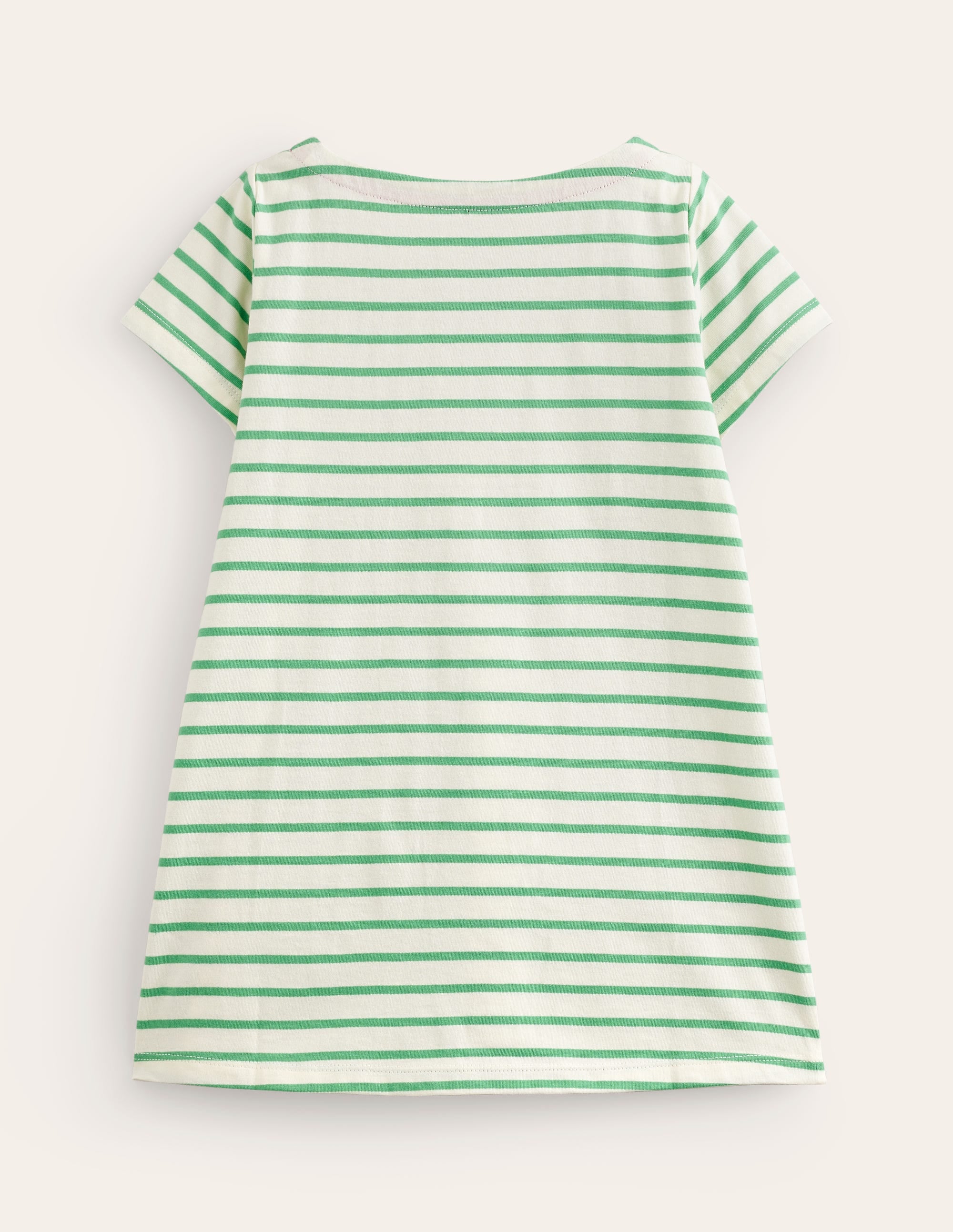 Fun Pocket Appliqué Tunic-Ivory/Brook Blue Stripe - Image 2