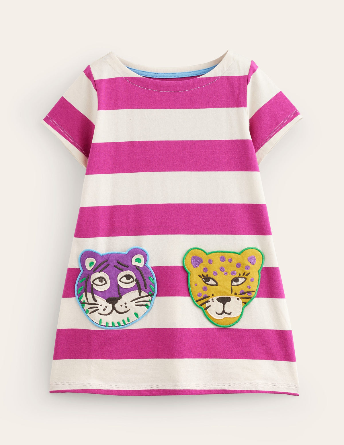 Fun Pocket Appliqué Tunic-Stripe Safari Animal - Image 1
