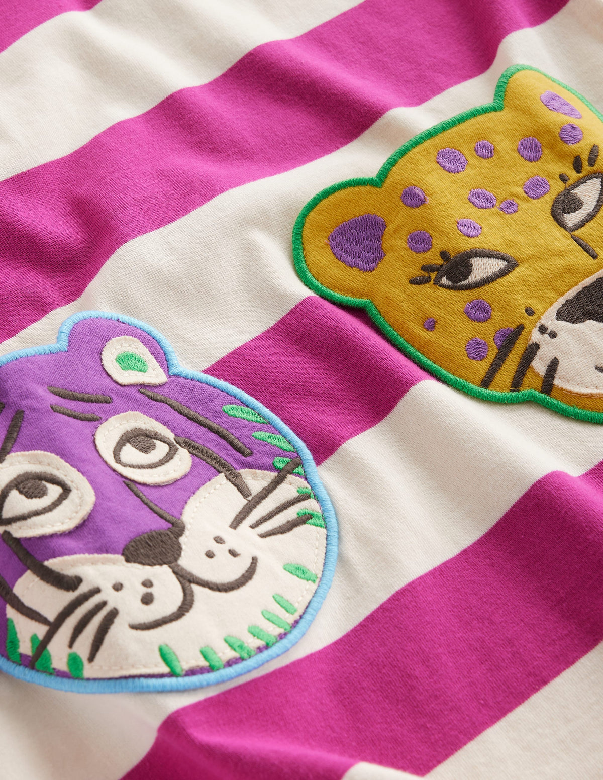 Fun Pocket Appliqué Tunic-Stripe Safari Animal-3