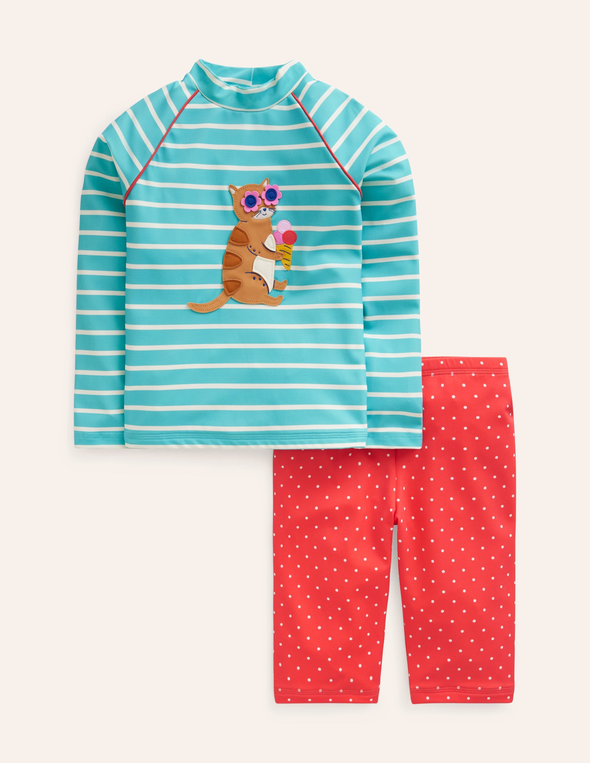 Sun Safe Rash Vest Set-Cat logo - Image 1