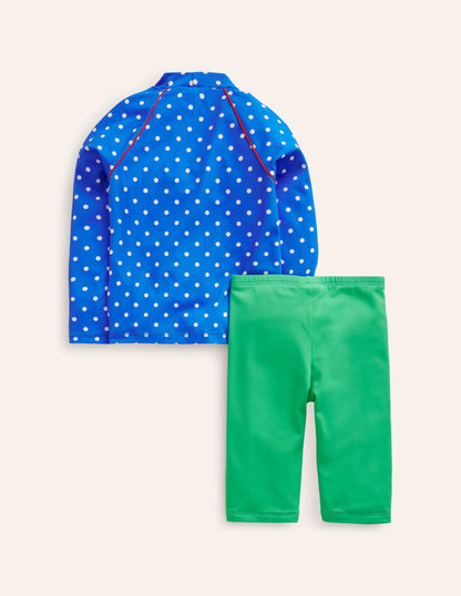 Sun Safe Rash Vest Set-Mermaid Appliqué-2