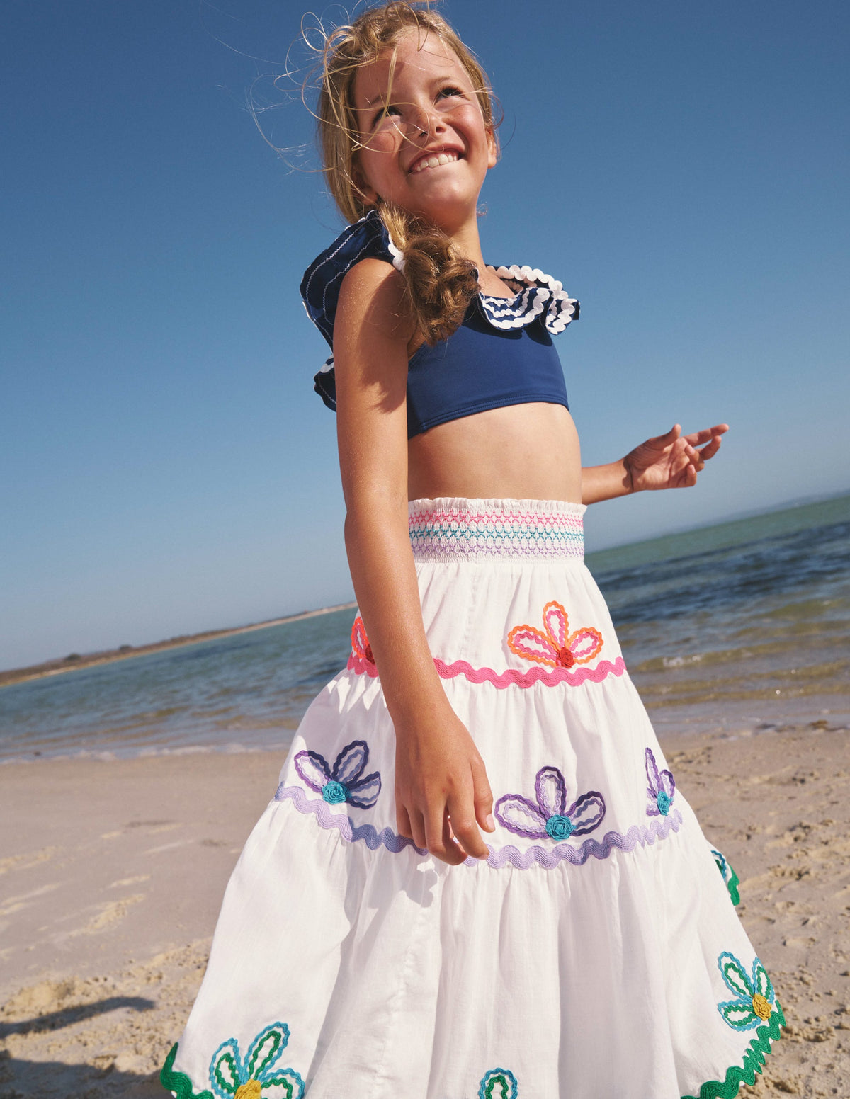 Ric Rac Frilly Bikini-Sapphire Blue - Image 5