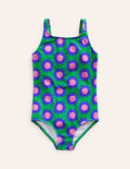 Fun Printed Swimsuit-Runner Bean Sunflower Geo