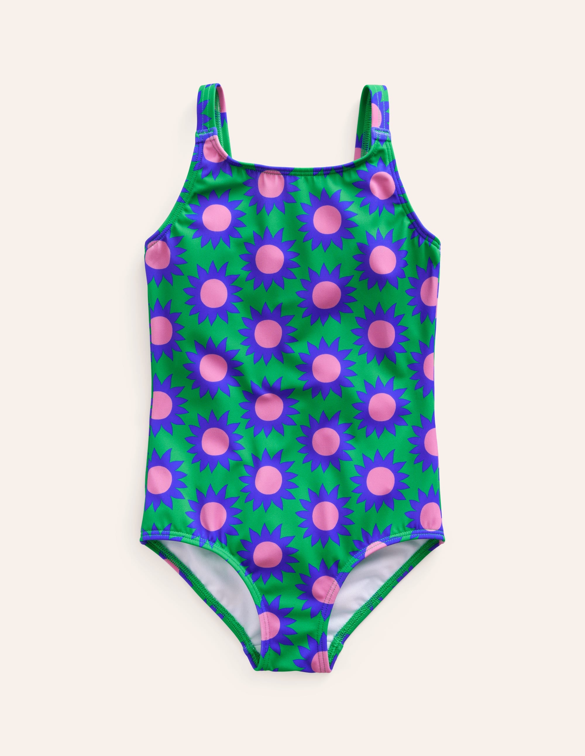 Fun Printed Swimsuit-Runner Bean Sunflower Geo - Image 1