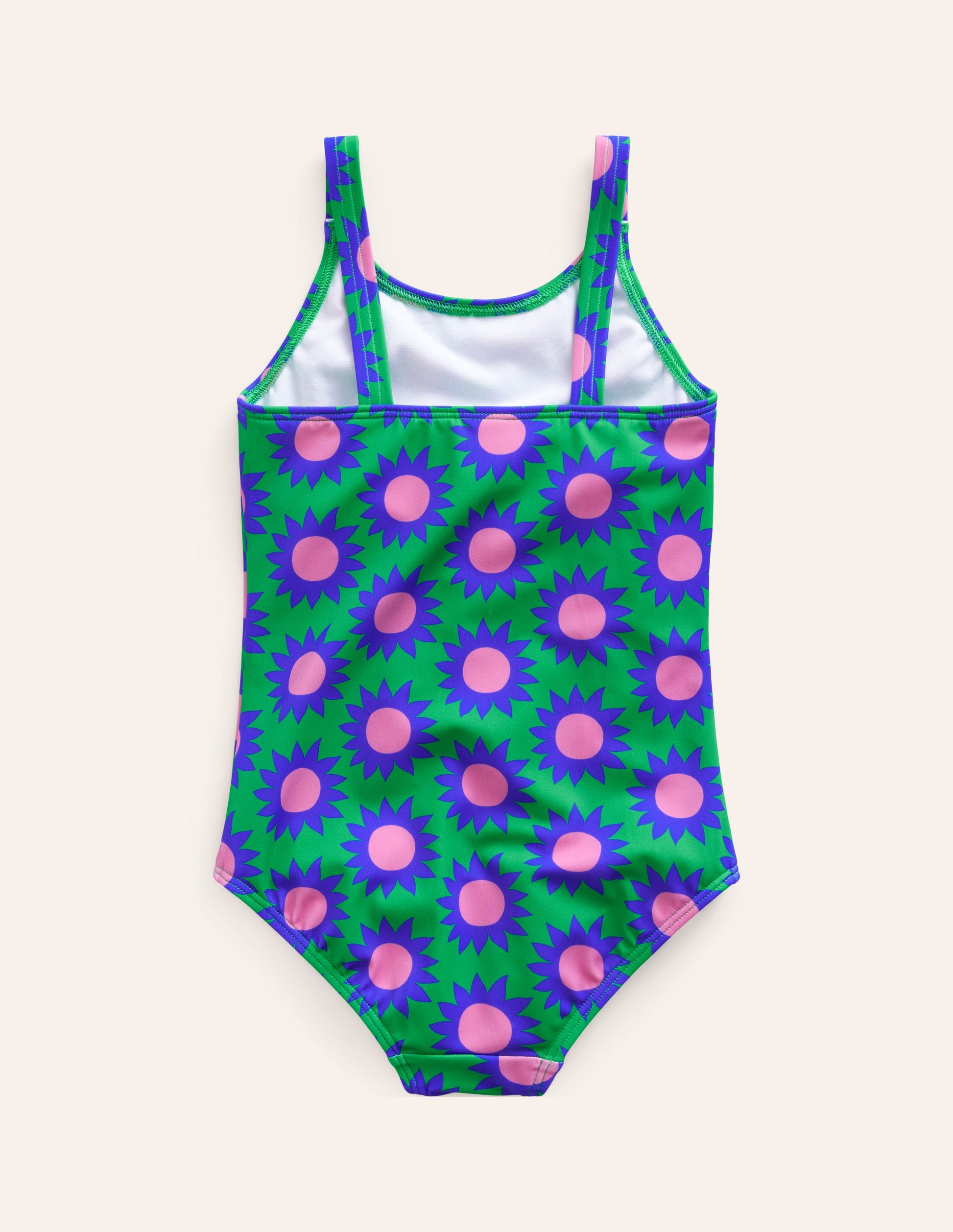 Fun Printed Swimsuit-Runner Bean Sunflower Geo-2