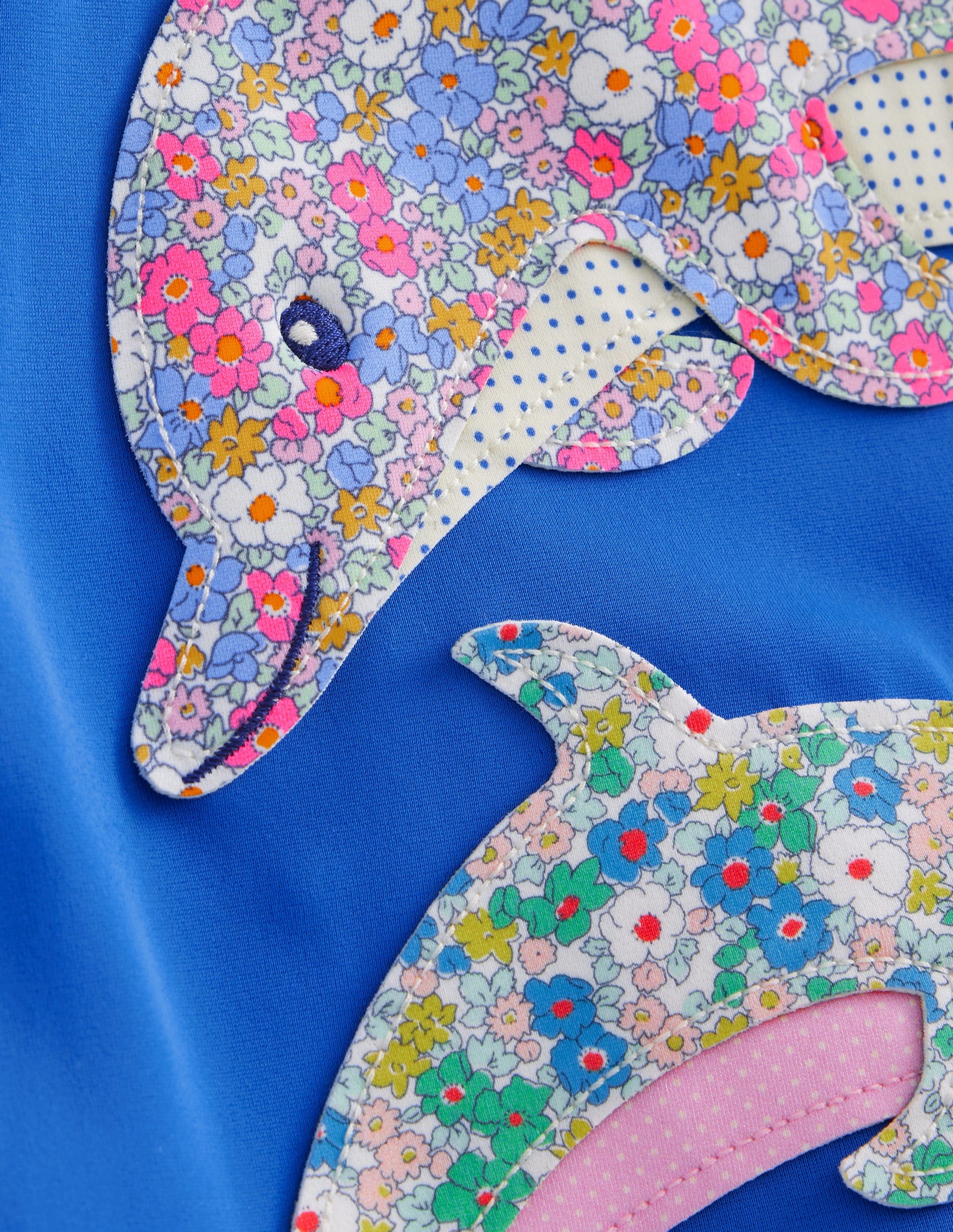 Fun Appliqué Swimsuit-Aqua Blue Dolphin-3