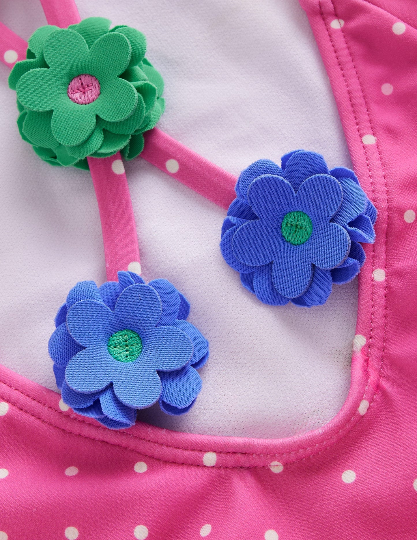 Corsage Strap Swimsuit-Strawberry Pink