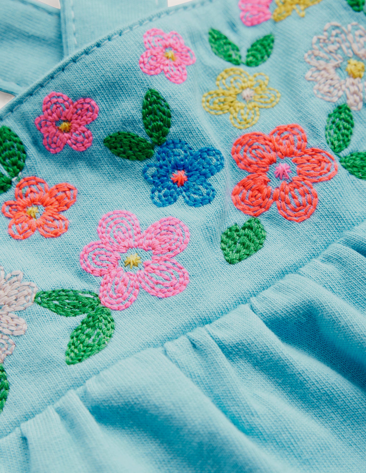 Embroidered Jersey Vest-Corsica Blue - Image 3