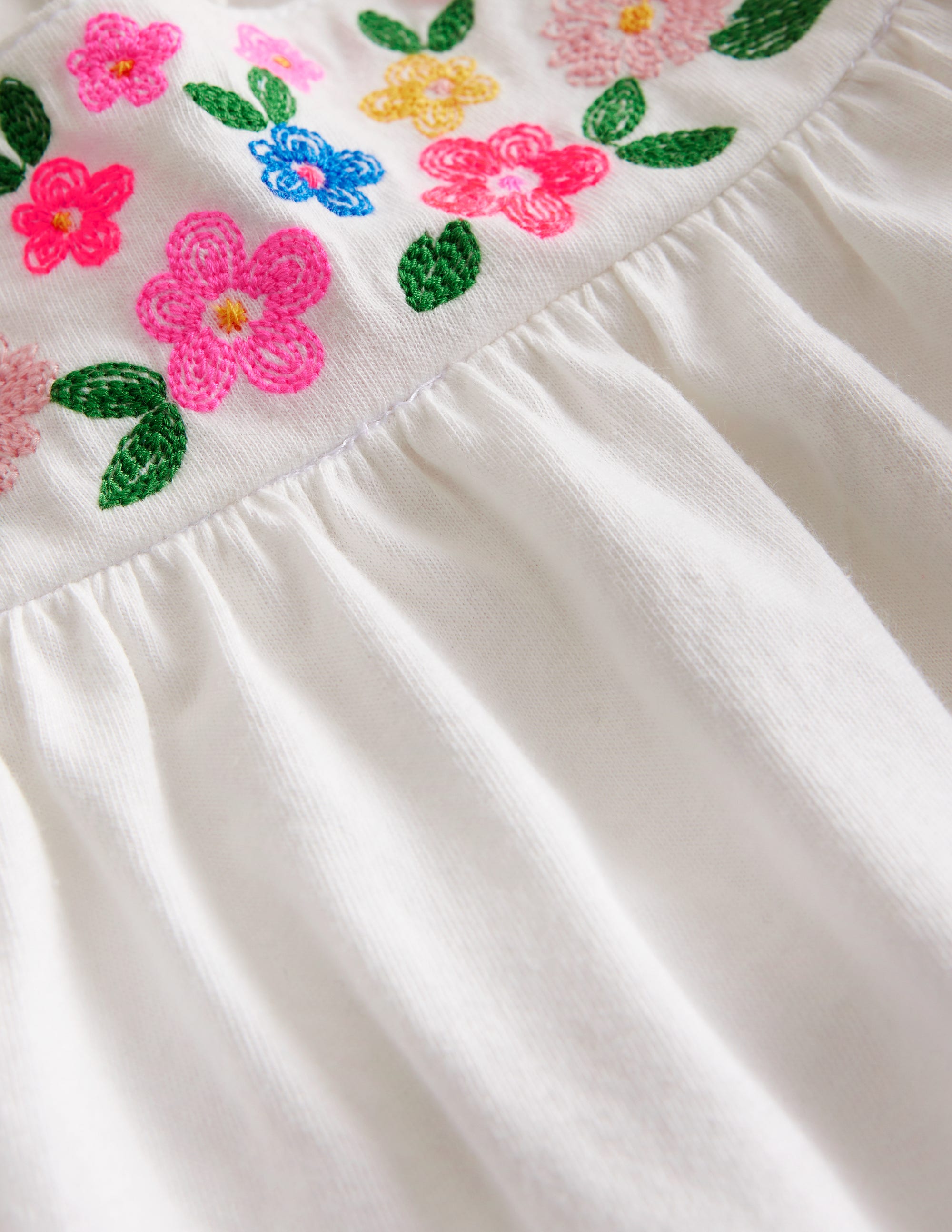 Embroidered Jersey Vest-White - Image 3