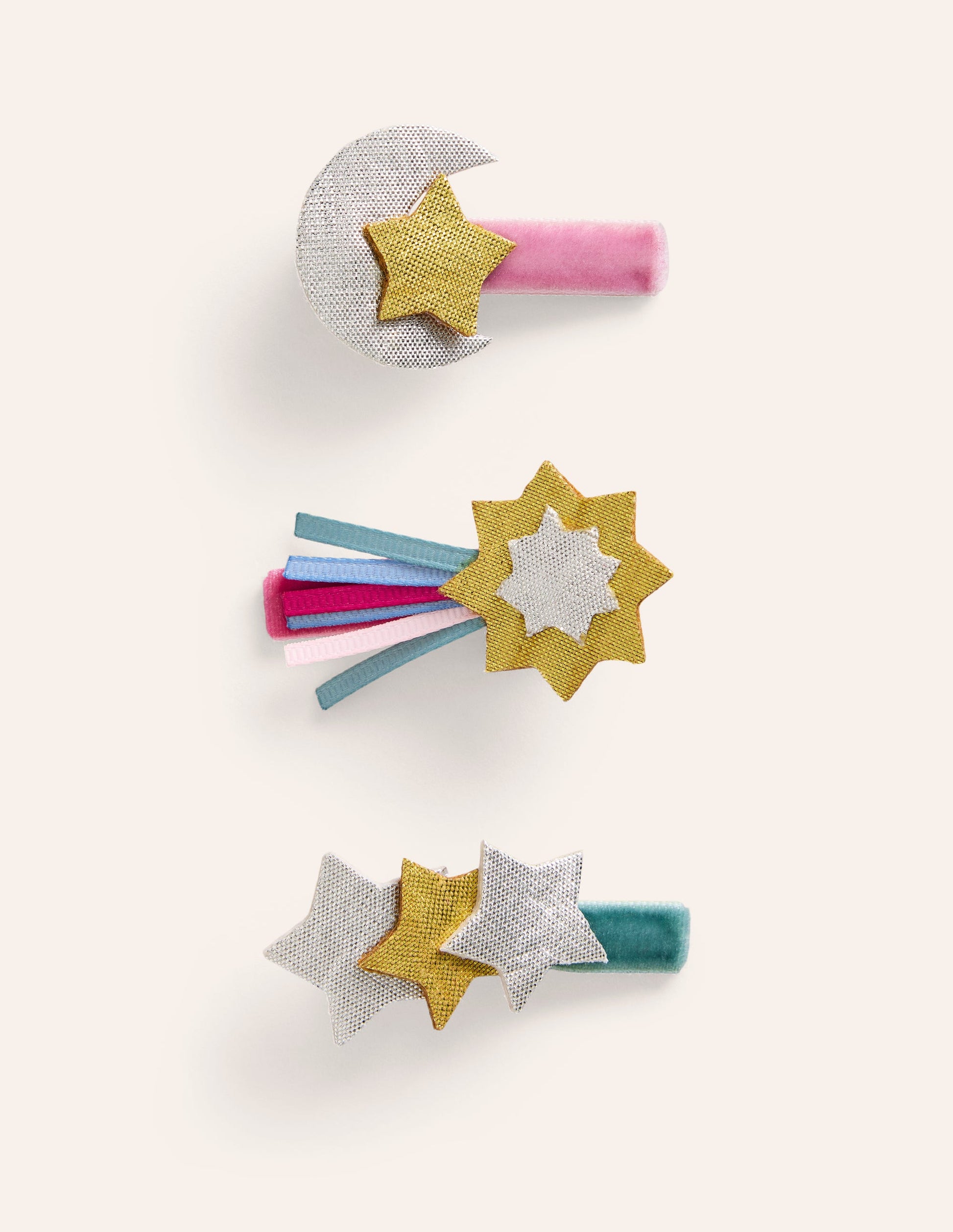3-pack Hair Clips-Stars-1