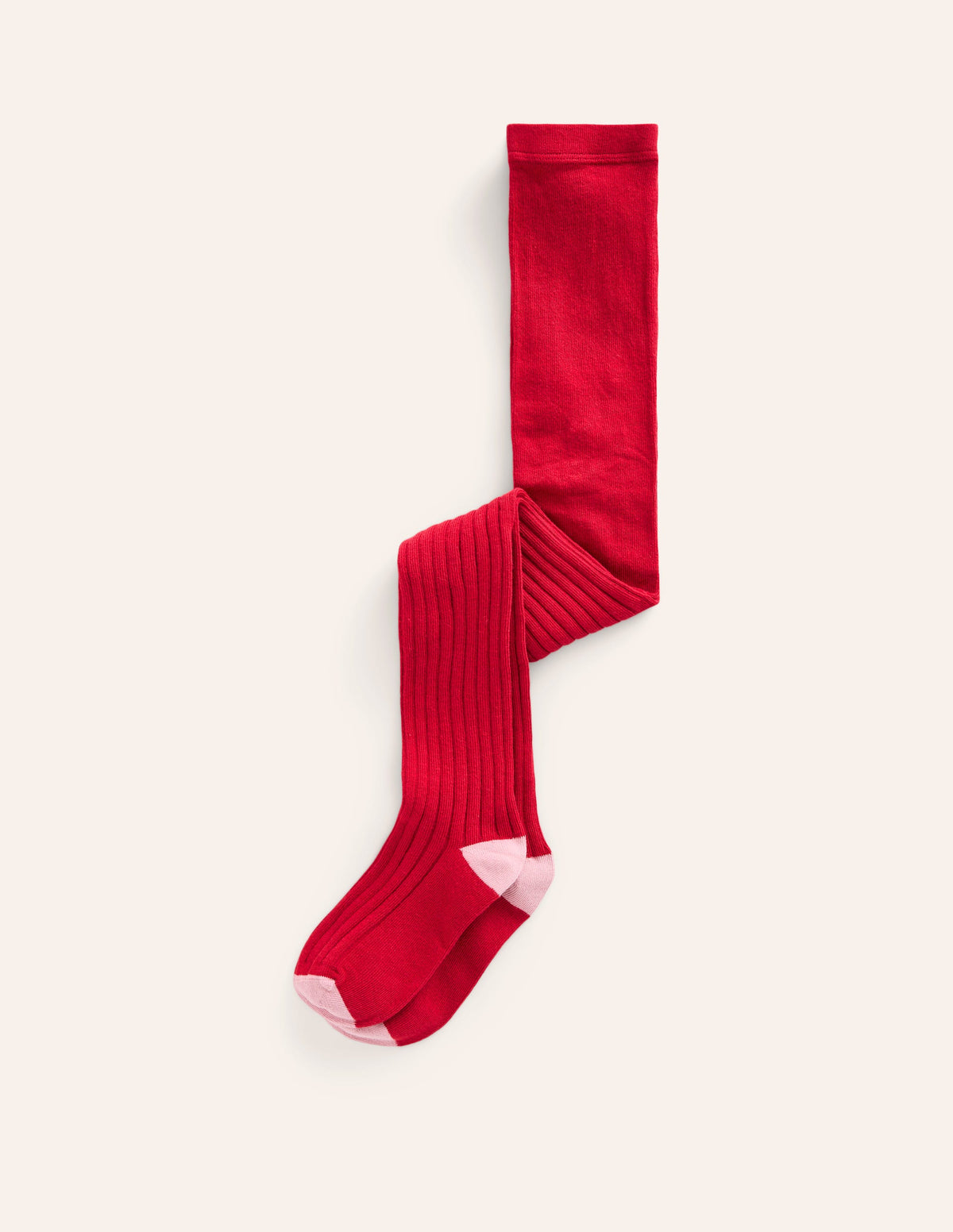 Ribbed Tights-Carmine Red - Image 1