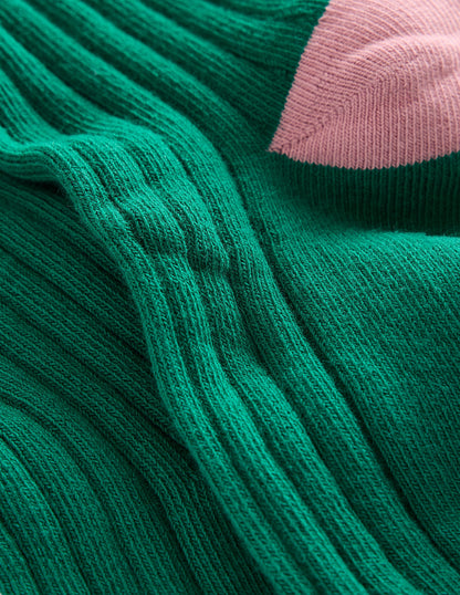 Ribbed Tights-Jewel Green-2