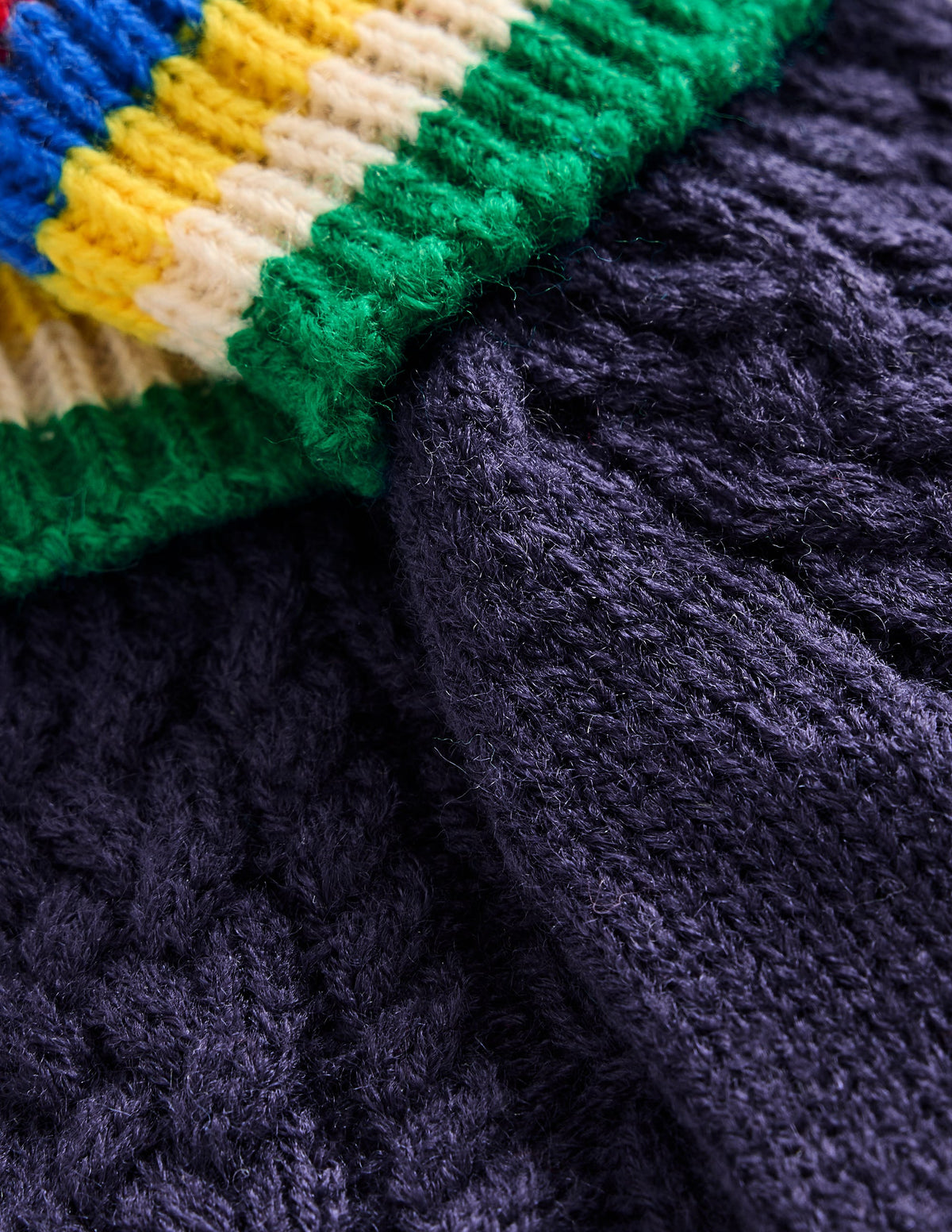 Knitted Gloves-College Navy - Image 2
