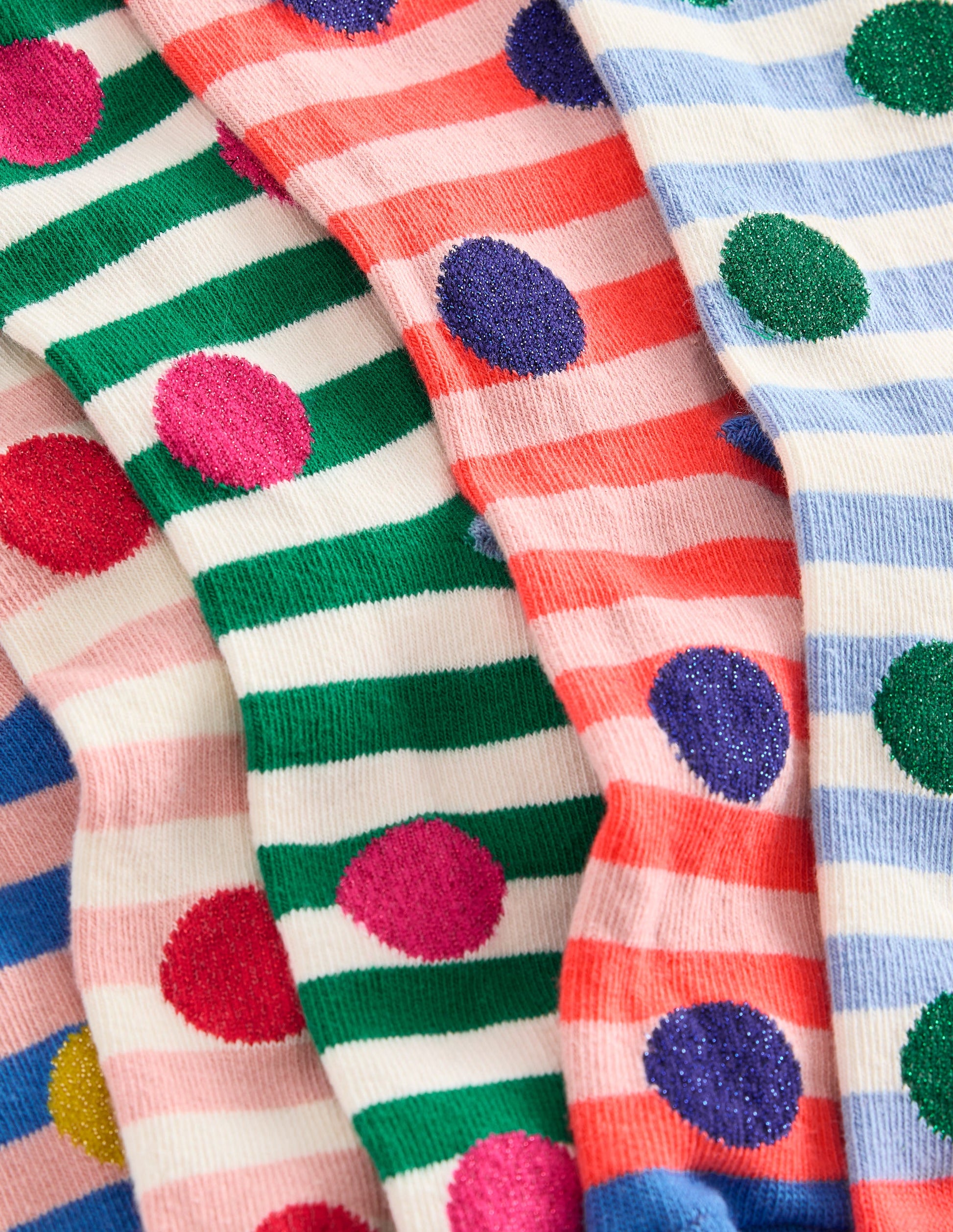 Socks 5 Pack-Multi Spots and Stripes-2