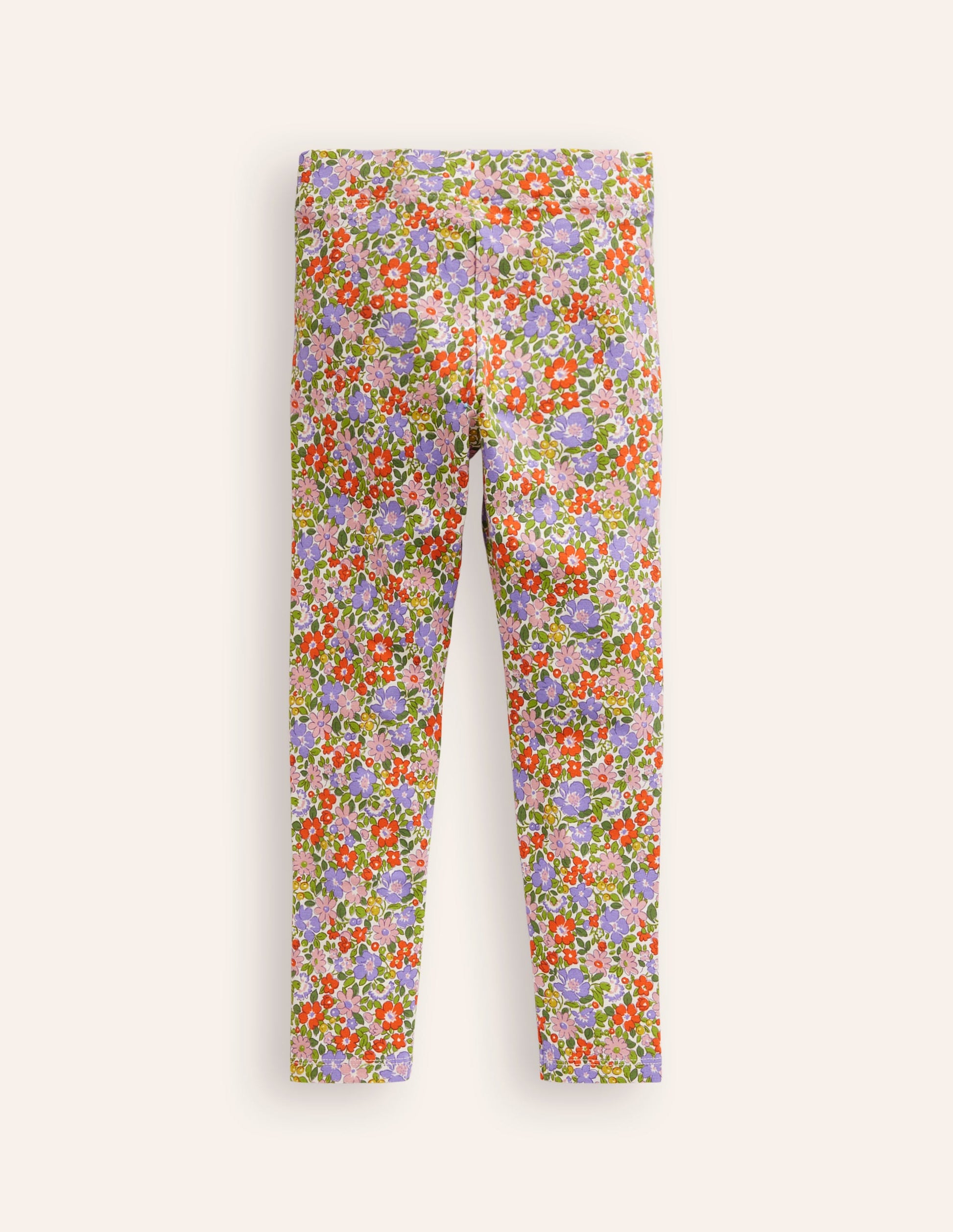 Appliqué Leggings-Aster Purple Floral Pumpkin-2