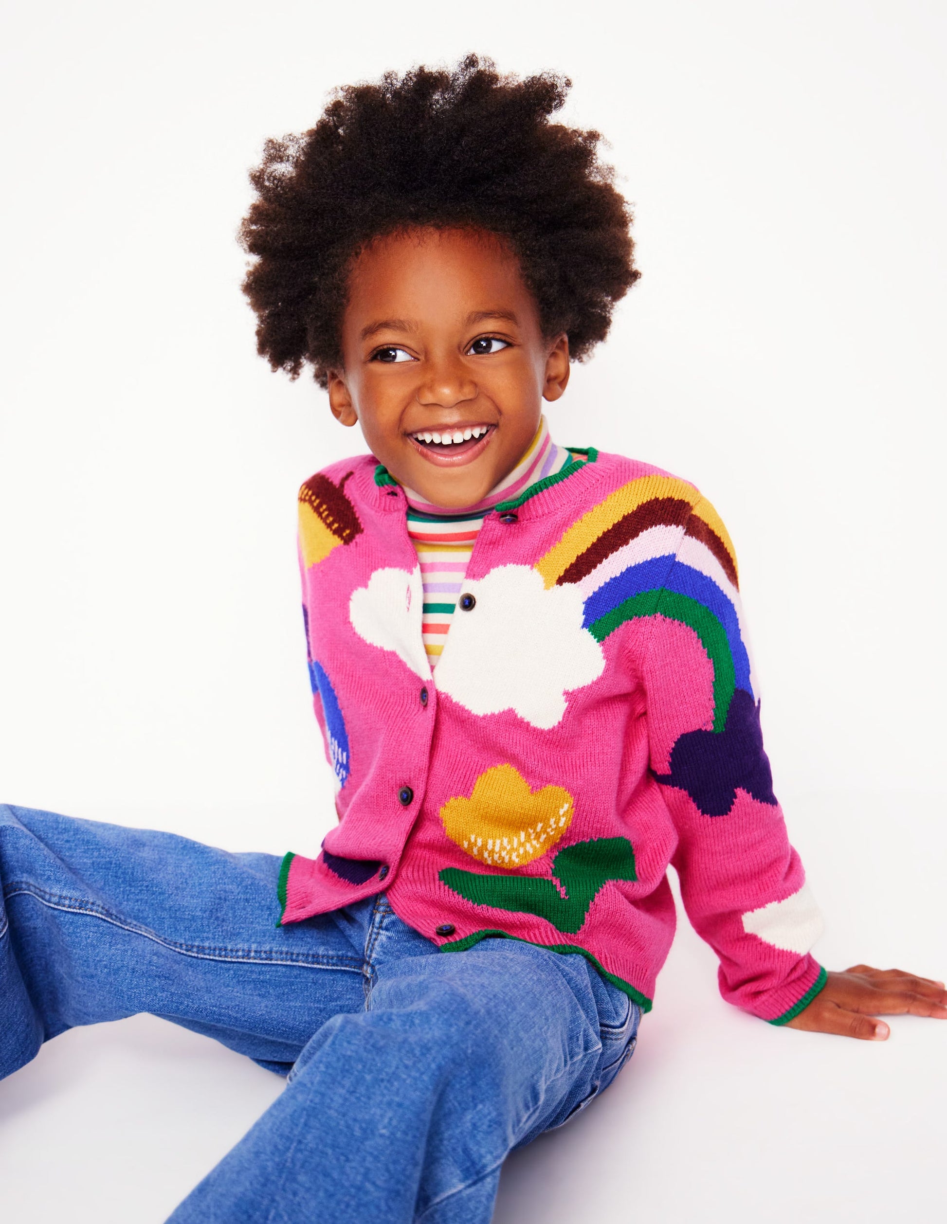 Joyful Cardigan-Tickled Pink-2