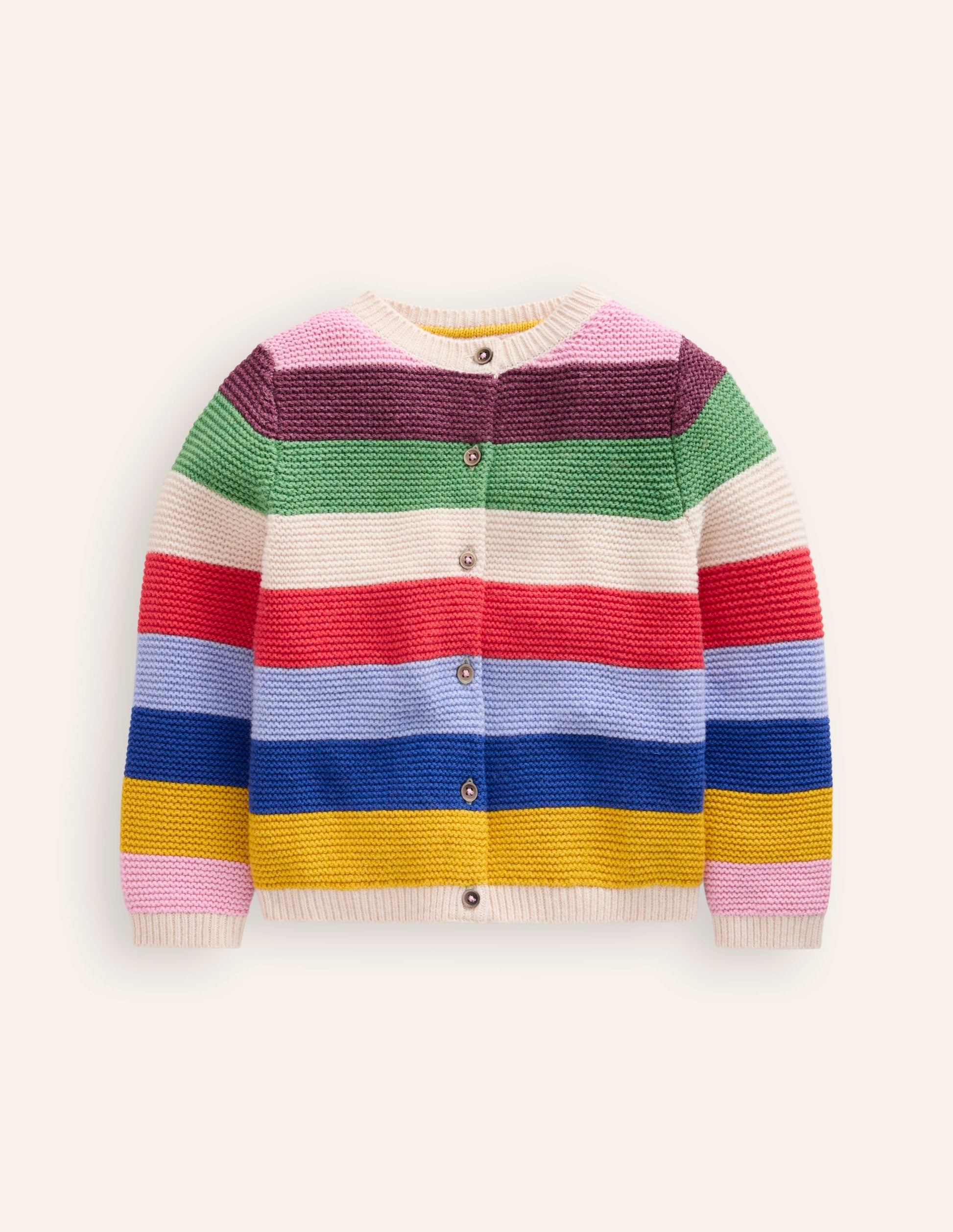 Textured Cardigan-Rainbow Multi Stripe-1