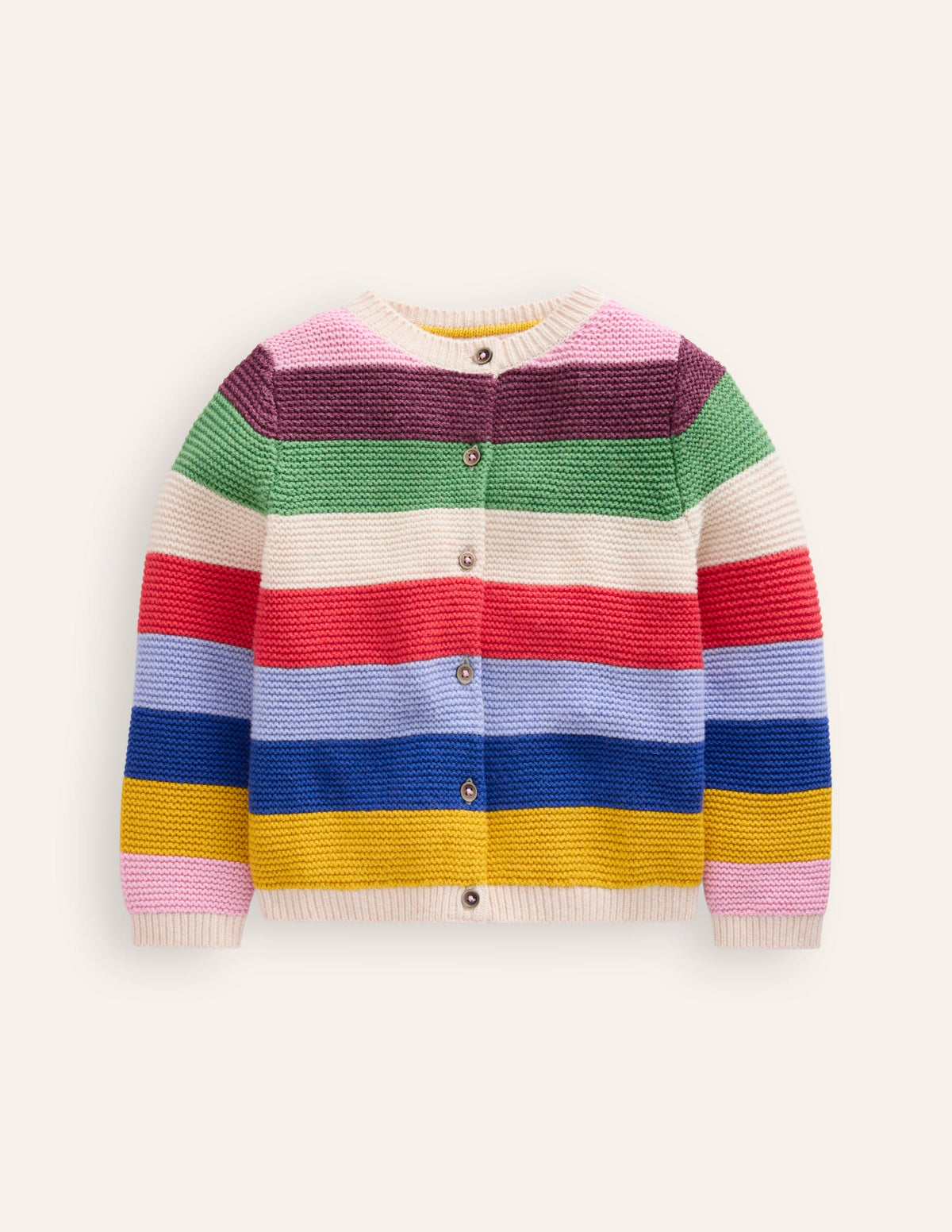 Textured Cardigan-Rainbow Multi Stripe - Image 1
