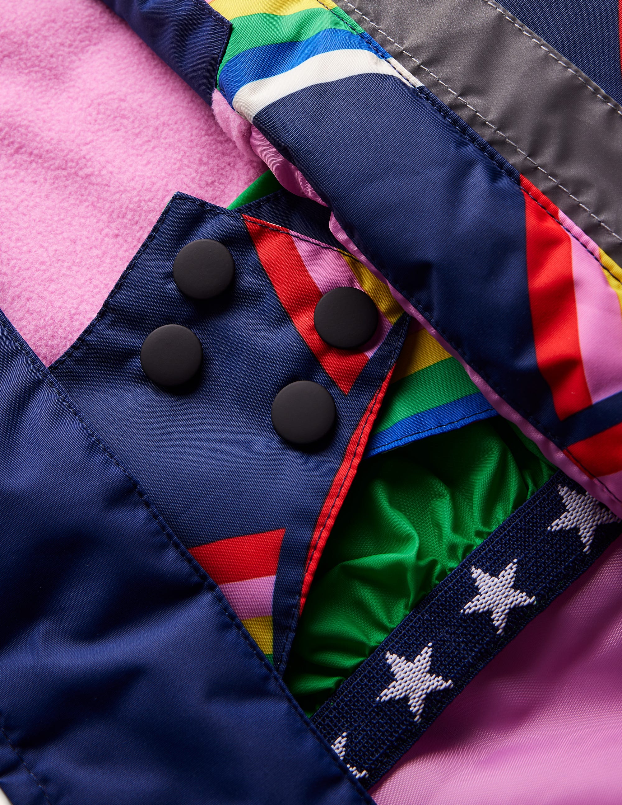 All-Weather Waterproof Coat-College Navy Rainbows - Image 2