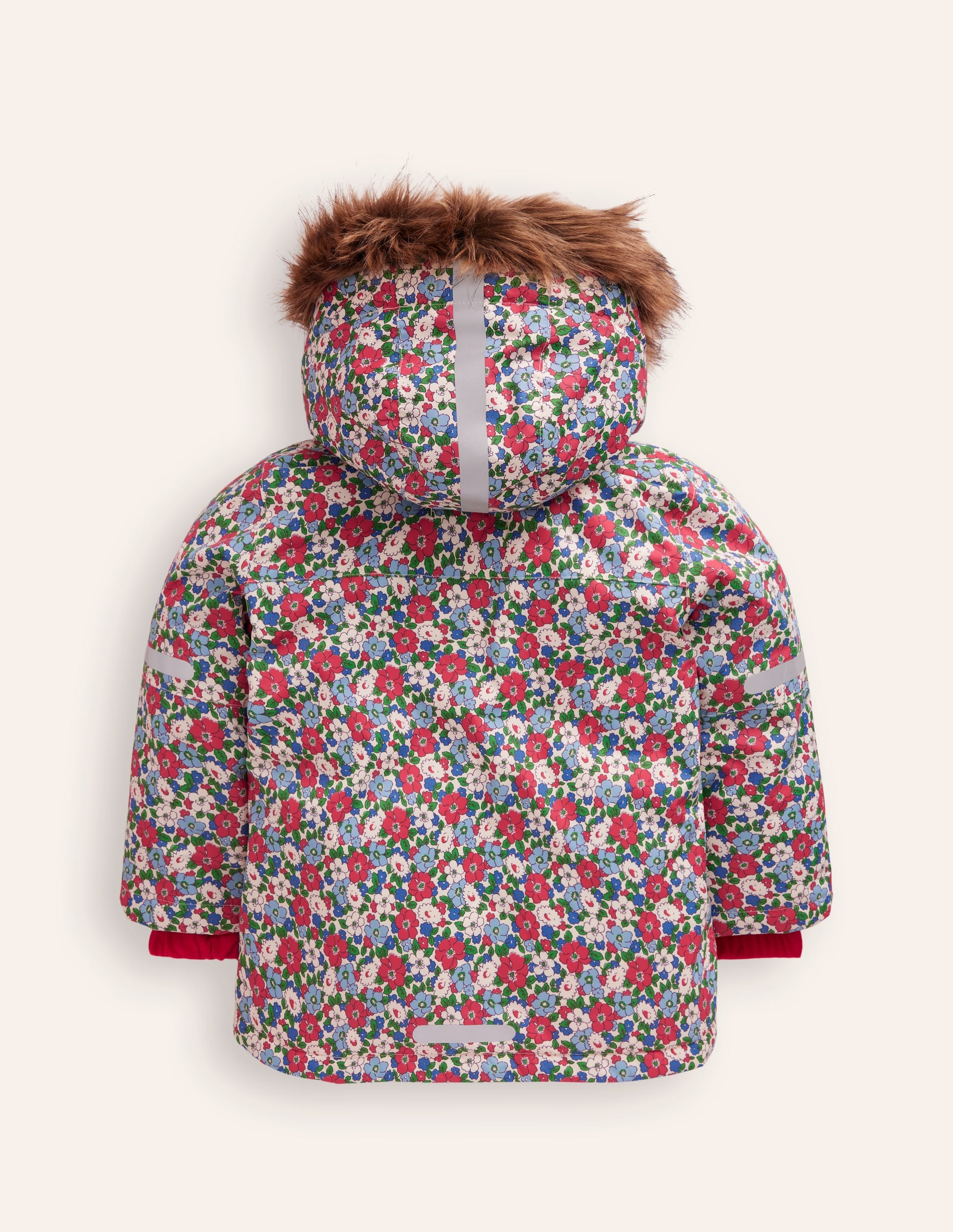 All-Weather Waterproof Coat-Glacier Blue Winter Floral - Image 2