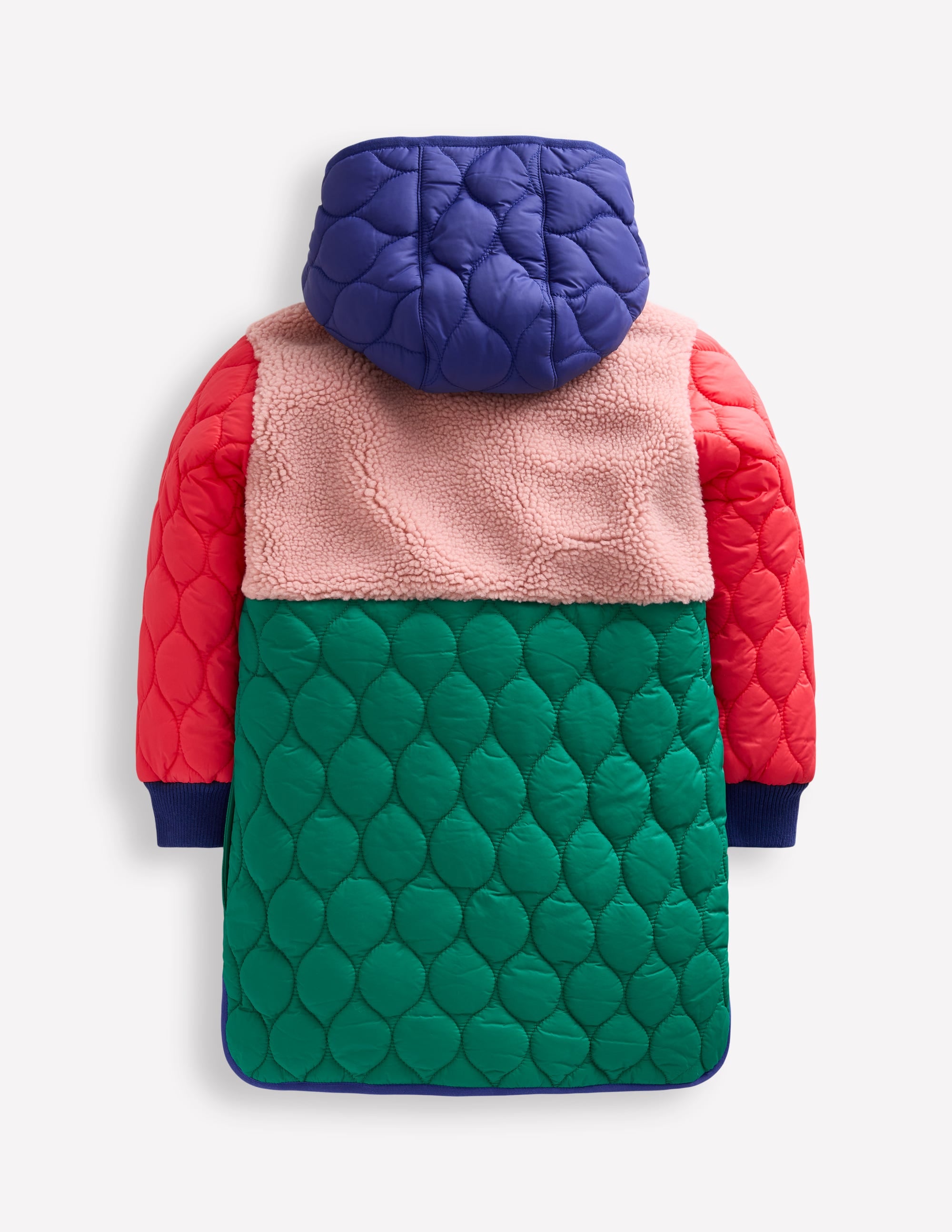 Colourblock Longline Coat-Multi Colourblock - Image 2