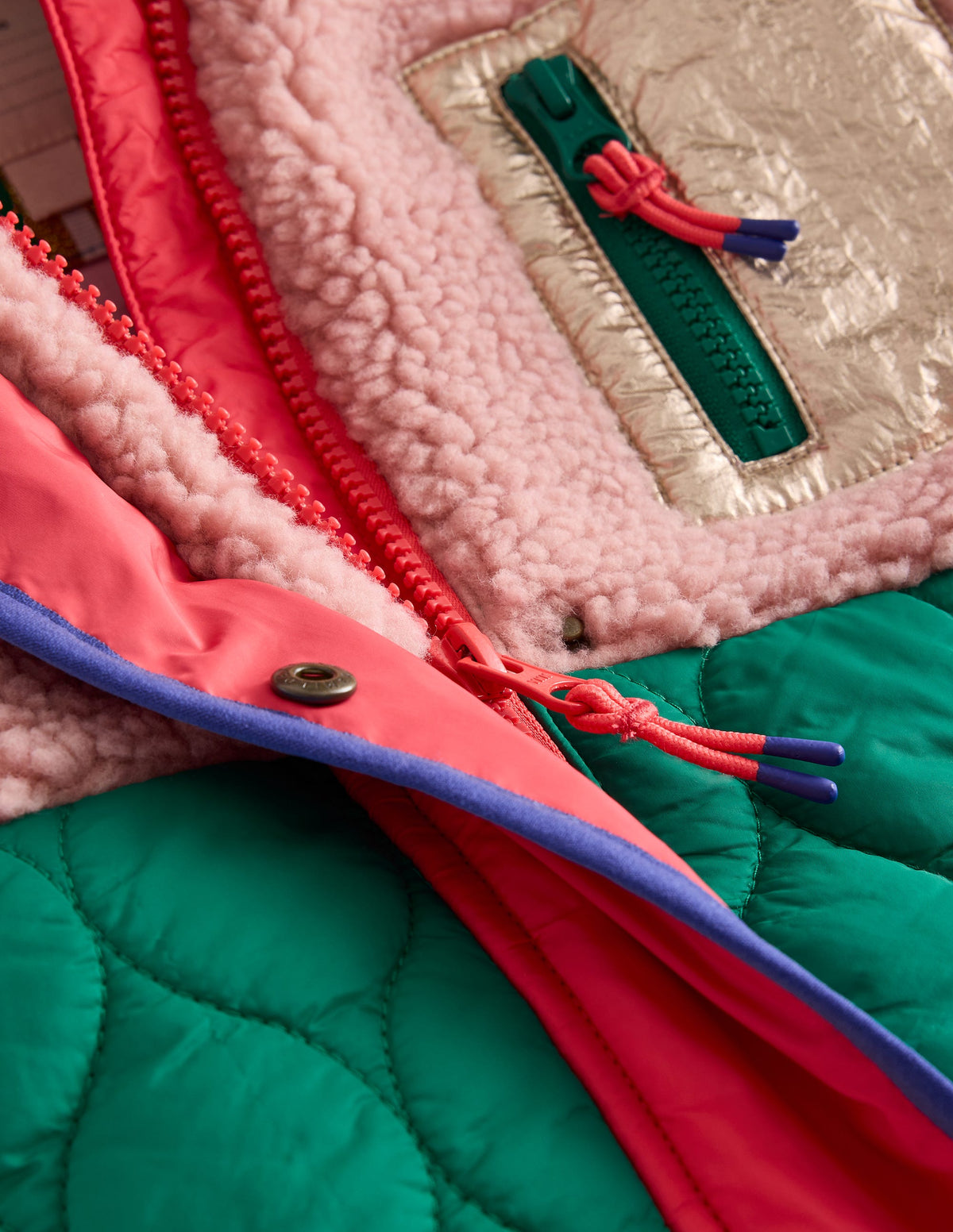 Colourblock Longline Coat-Multi Colourblock - Image 3