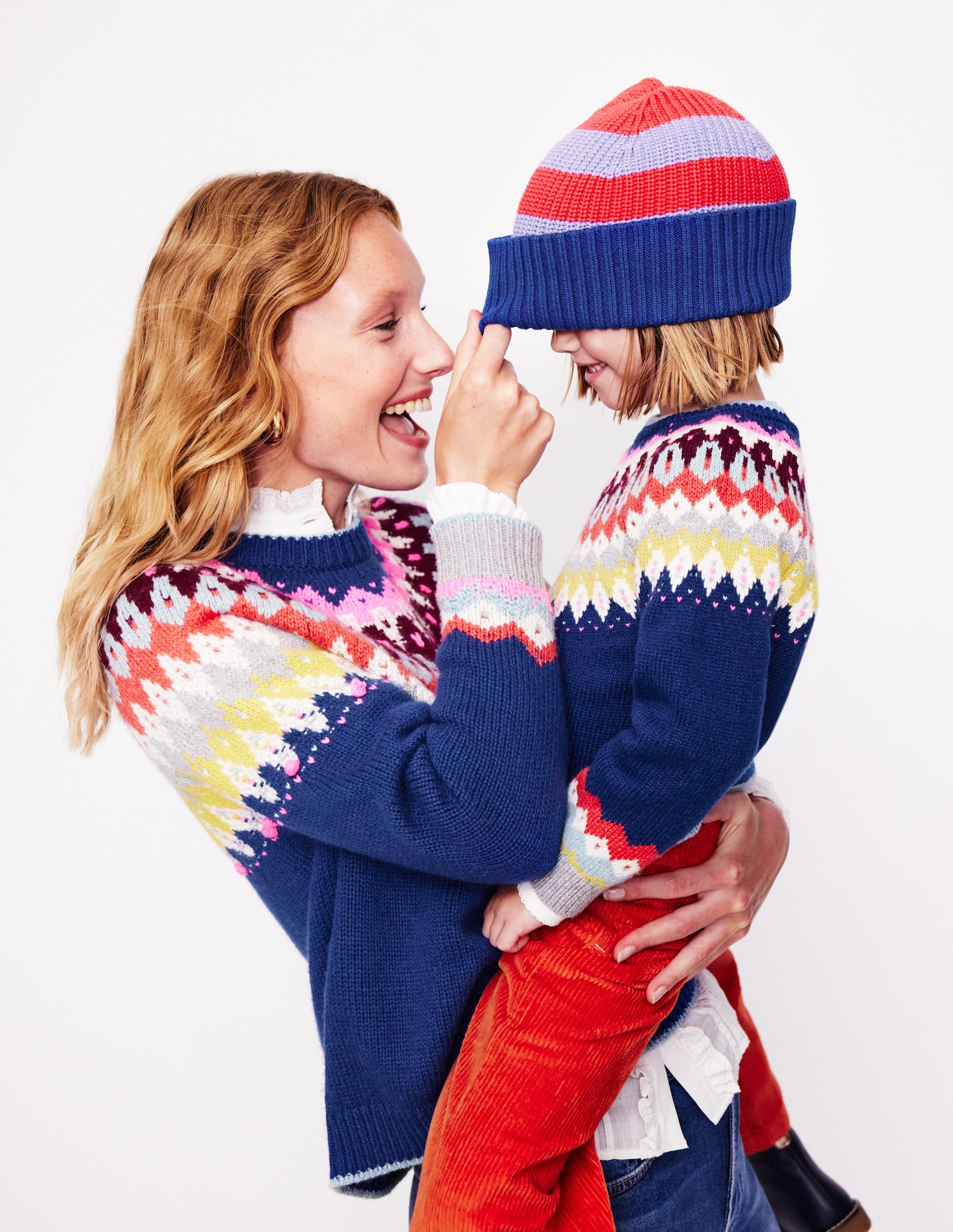 Eleanor Fair Isle Jumper-Sapphire Blue - Image 4