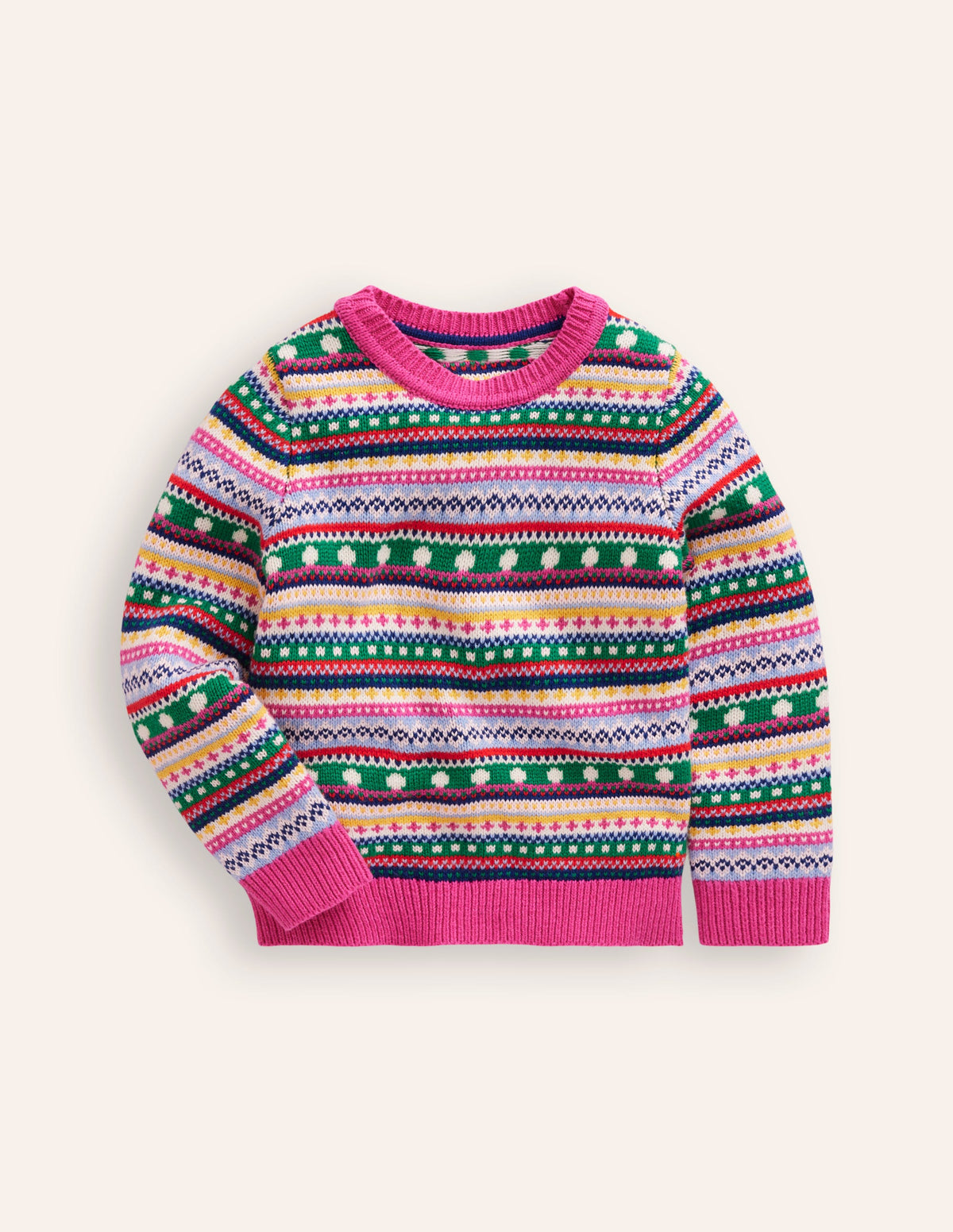 Eleanor Fair Isle Jumper-Multi Texture - Image 5