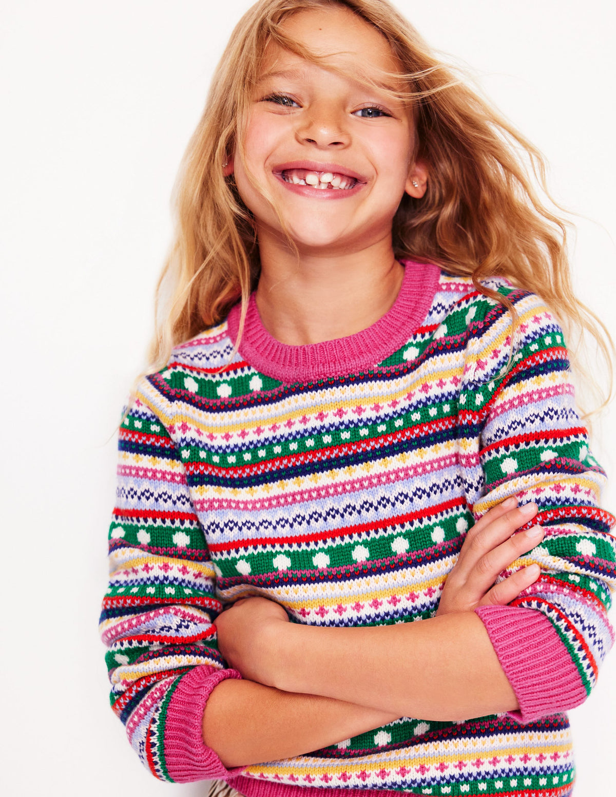 Eleanor Fair Isle Jumper-Multi Texture-2