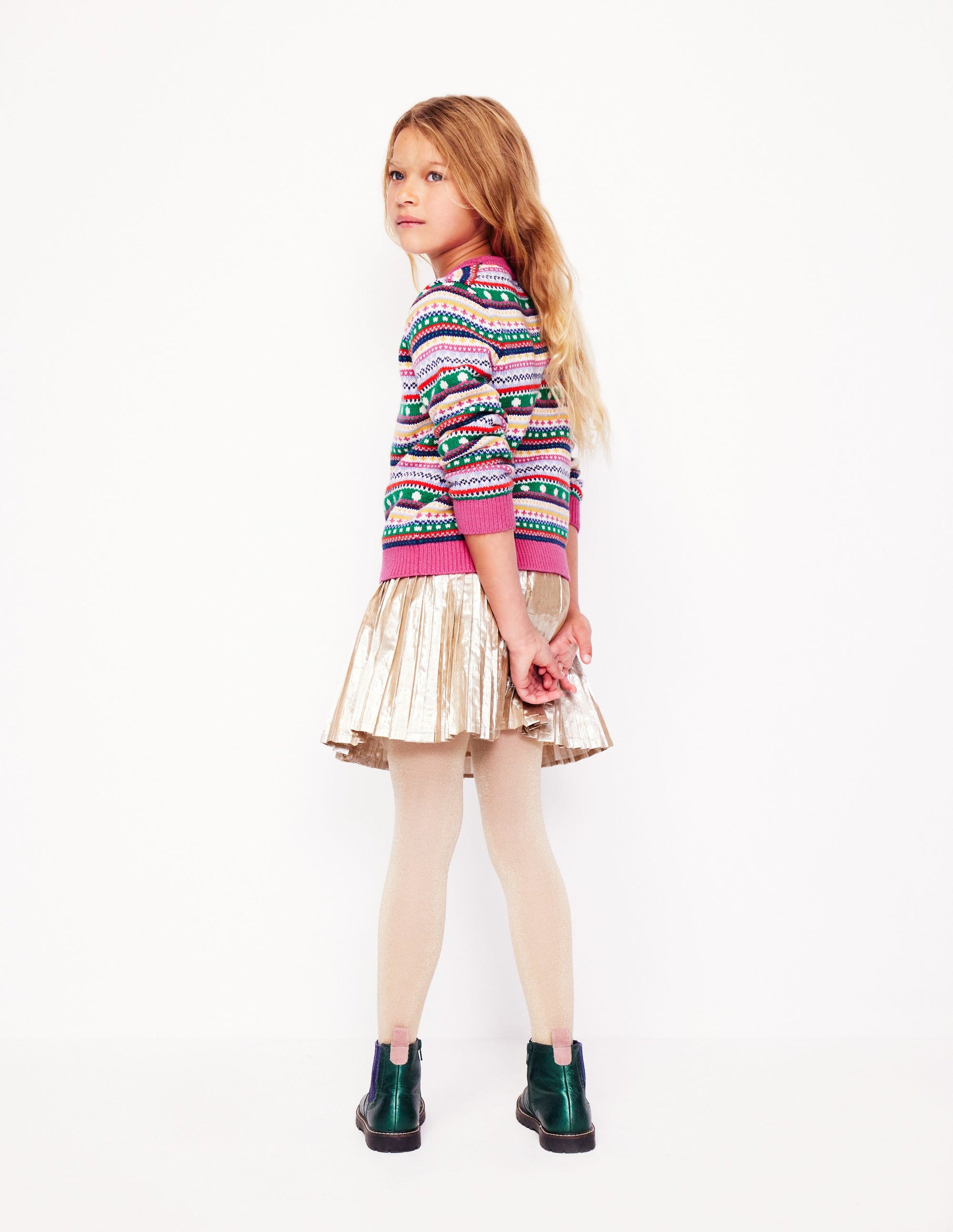 Eleanor Fair Isle Jumper-Multi Texture-3