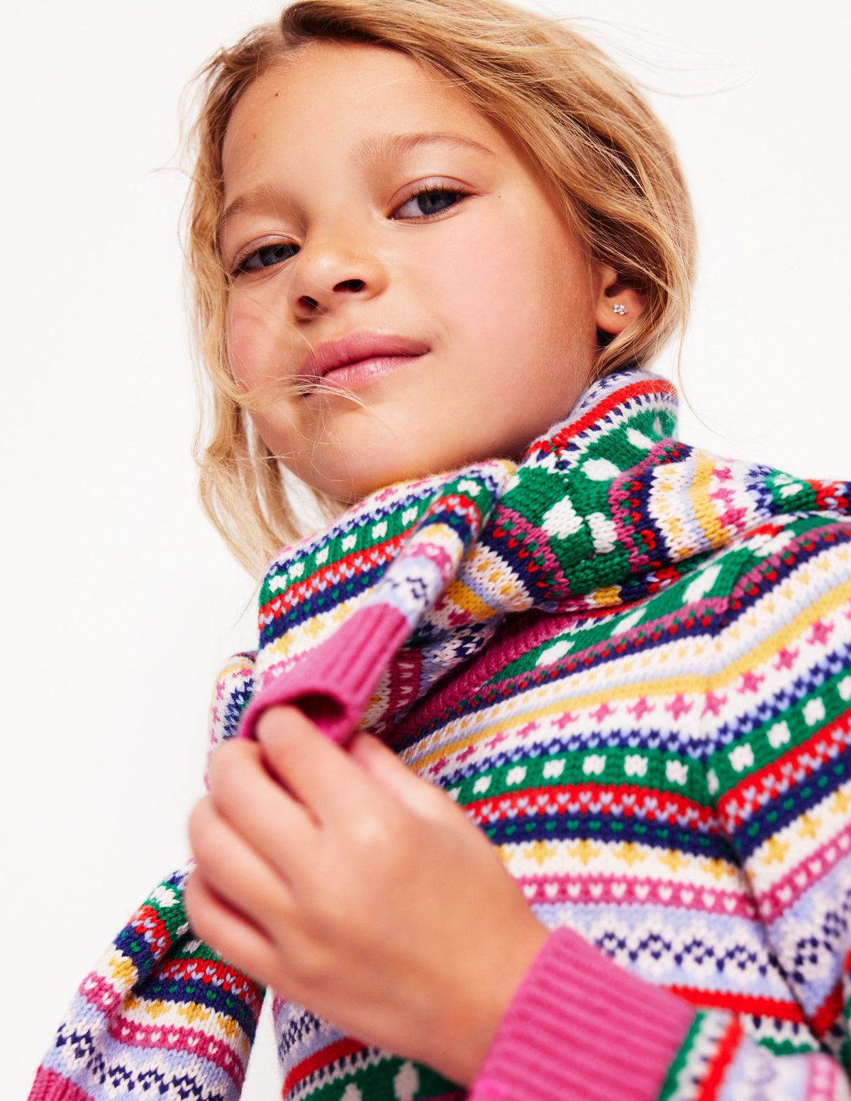 Eleanor Fair Isle Jumper-Multi Texture-4