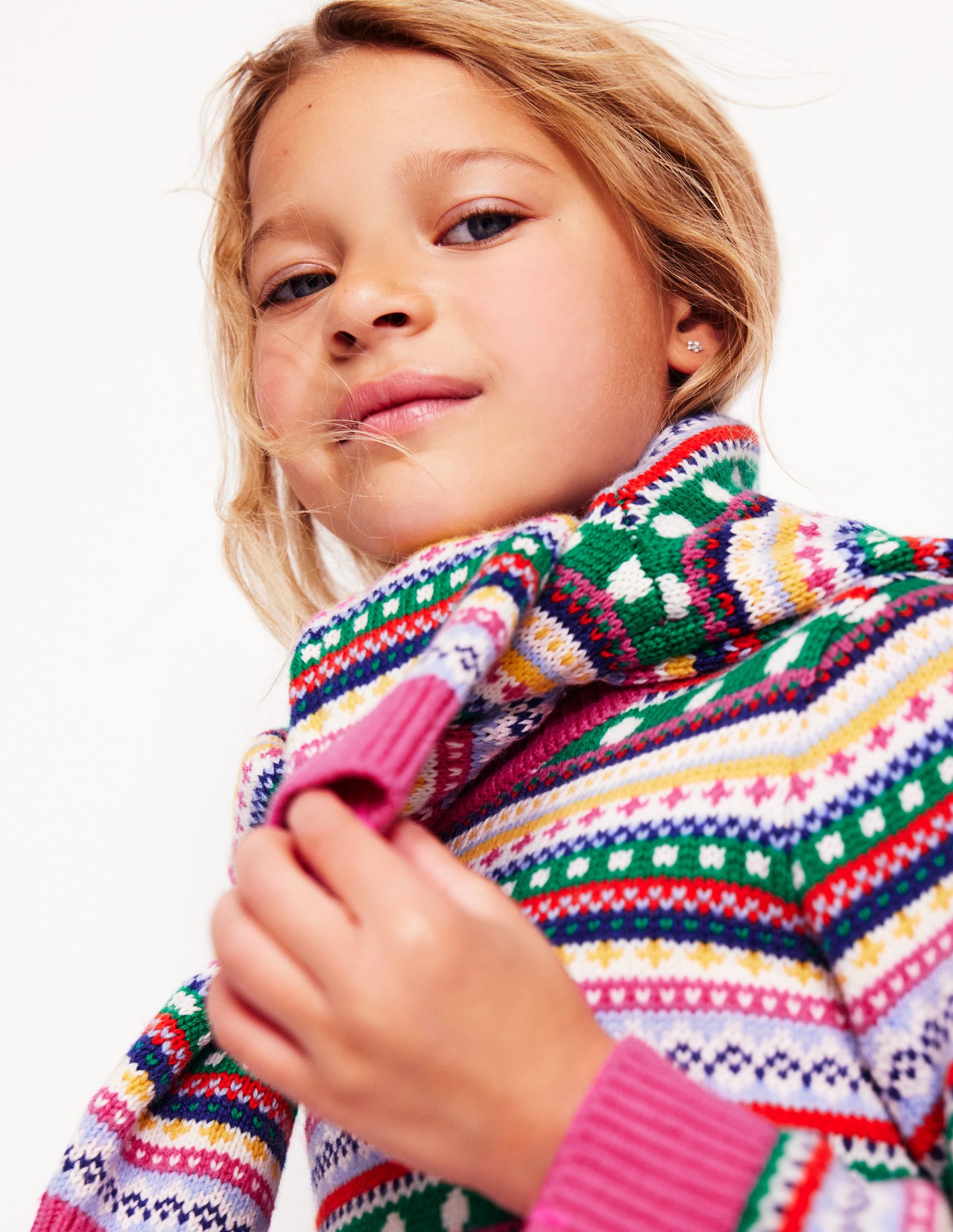 Eleanor Fair Isle Jumper-Multi Texture - Image 4