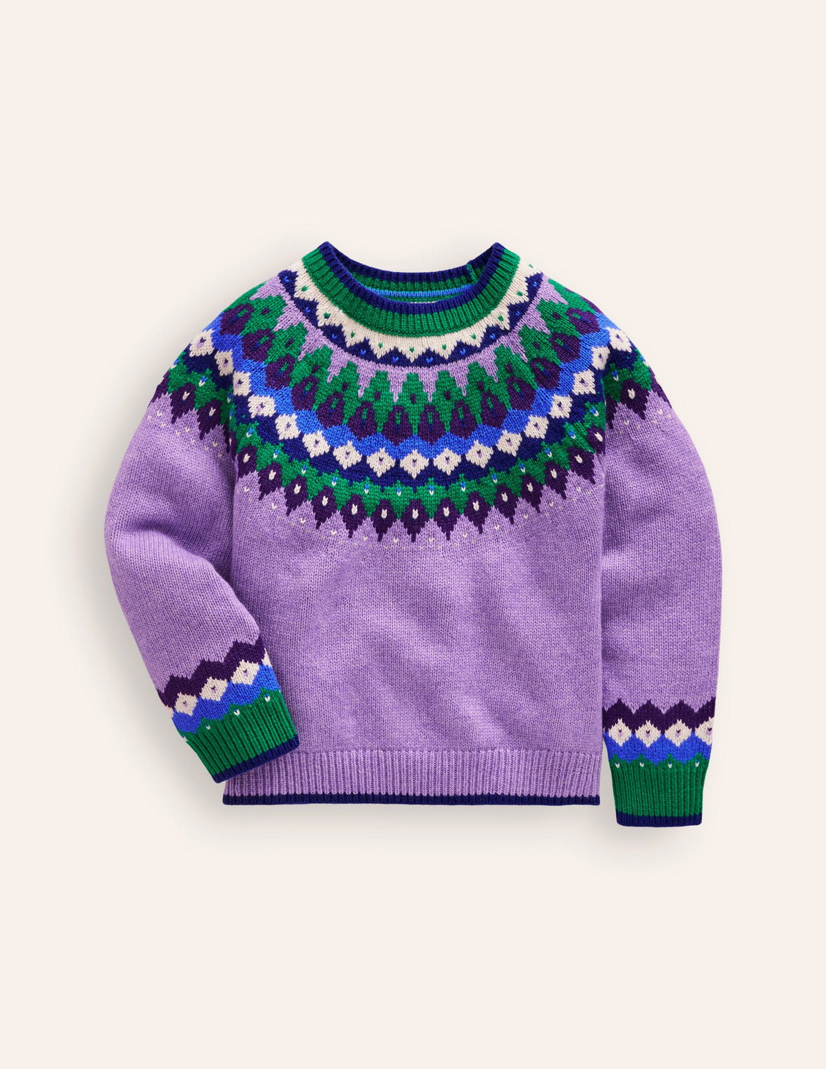 Eleanor Fair Isle Jumper-Aster Purple - Image 5