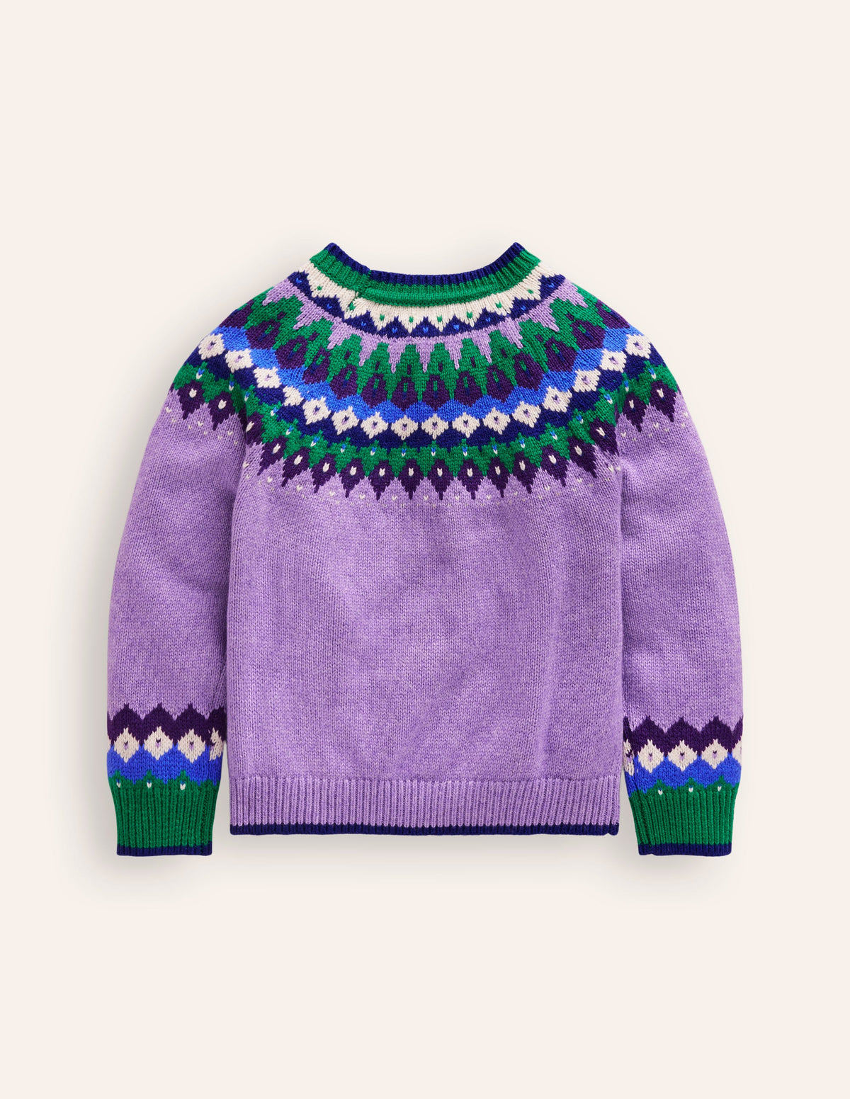 Eleanor Fair Isle Jumper-Aster Purple - Image 6