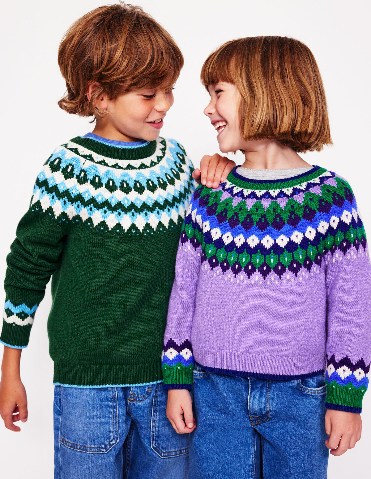 Eleanor Fair Isle Jumper-Aster Purple - Image 10