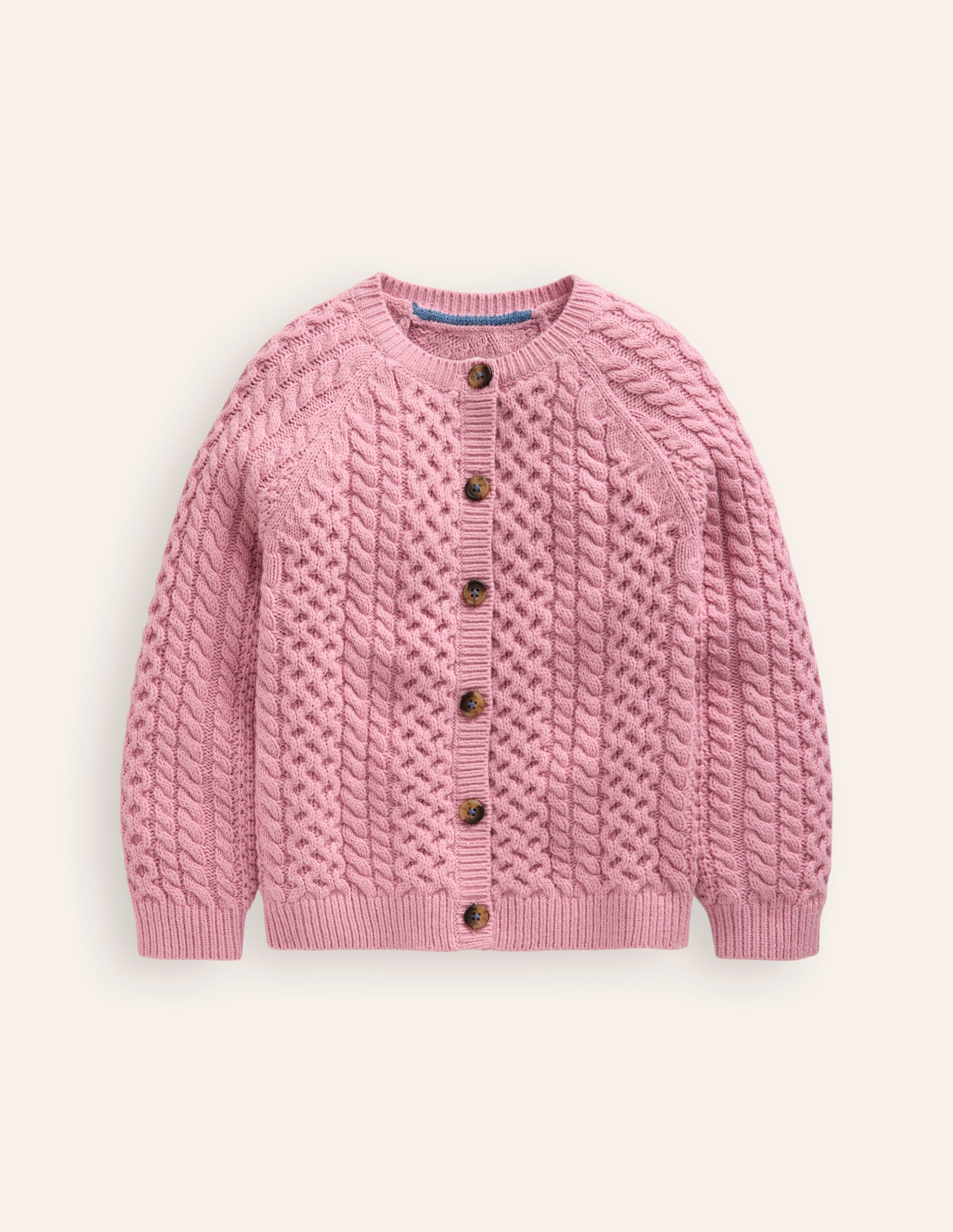 Cable Cardigan-Vintage Pink-1