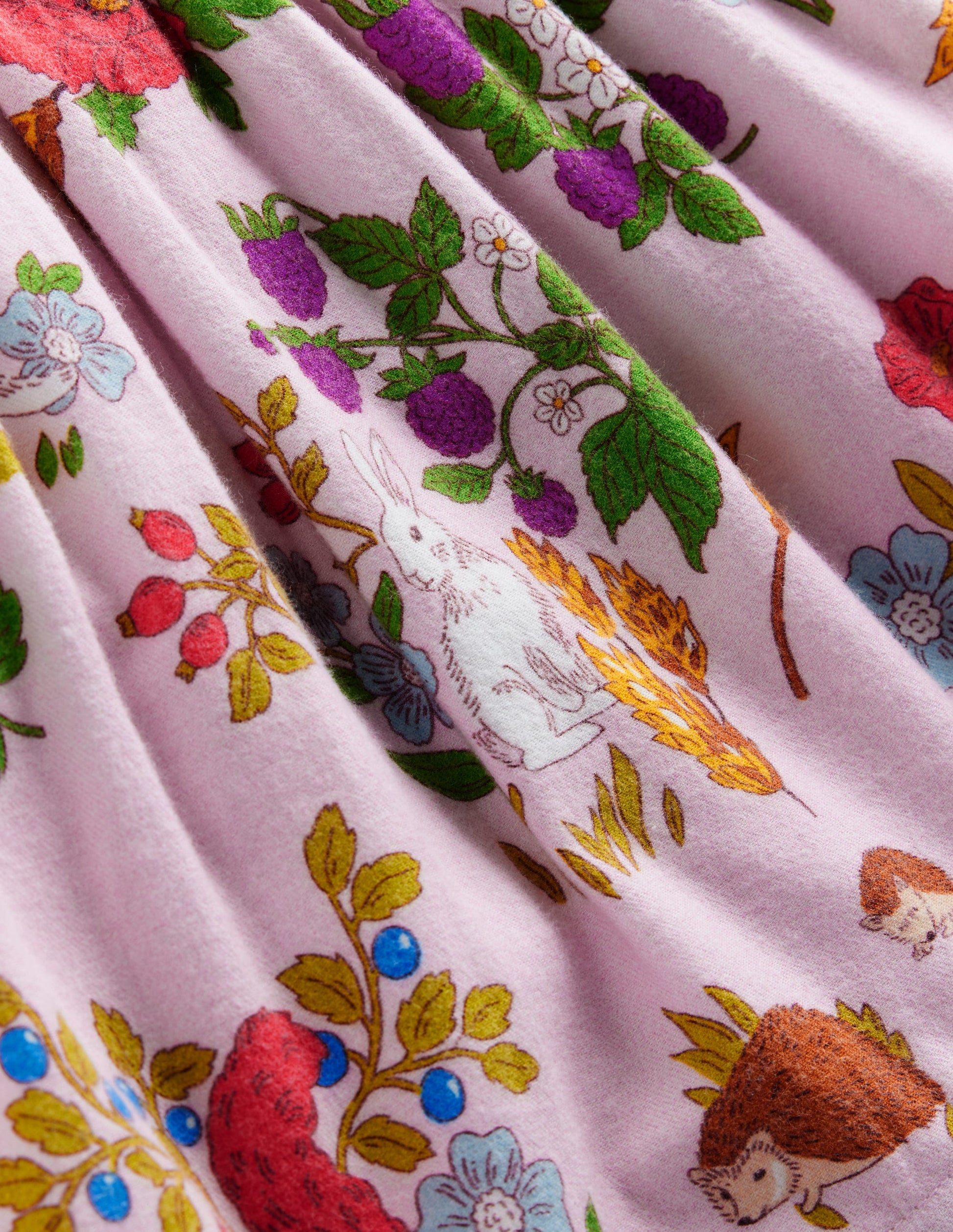 Printed Pull-On Twirly Skirt-French Pink Forrest-3