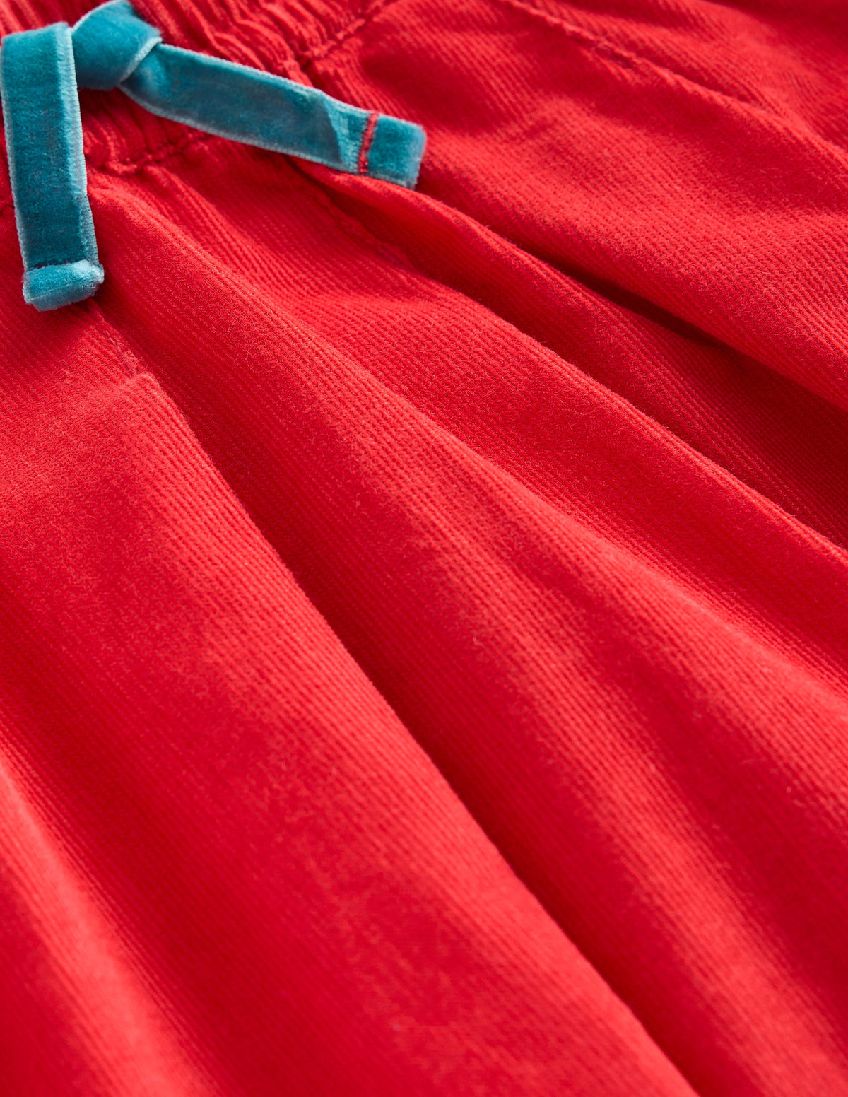 Pull-On Twirly Pleated Skirt-Poppy Red Cord - Image 3