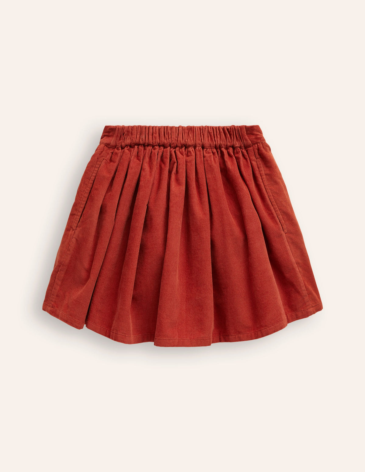 Appliqué Skirt-Roasted Chestnut Tulip Cord - Image 2