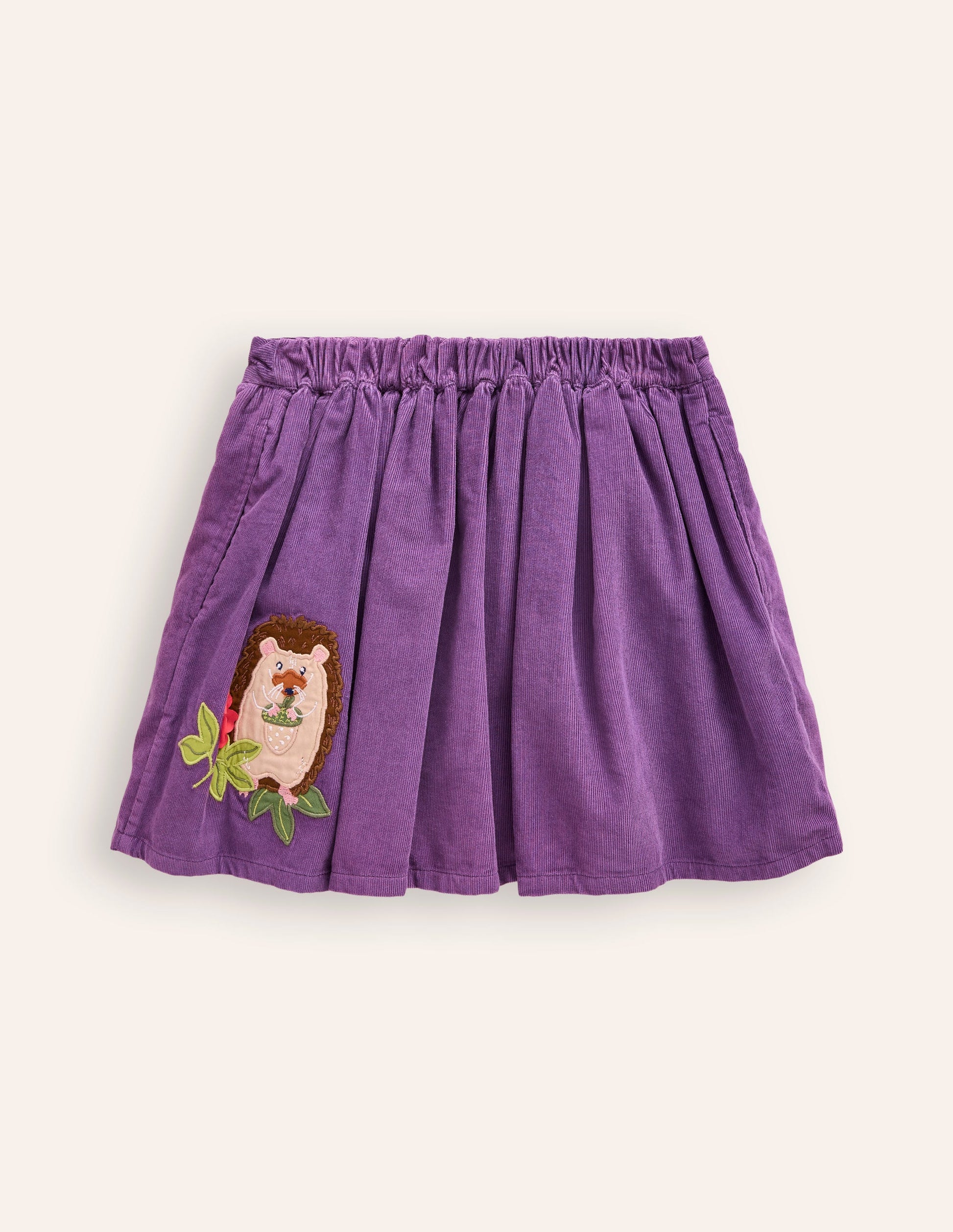 Appliqué Skirt-Mystical Purple Hedgehogs-2
