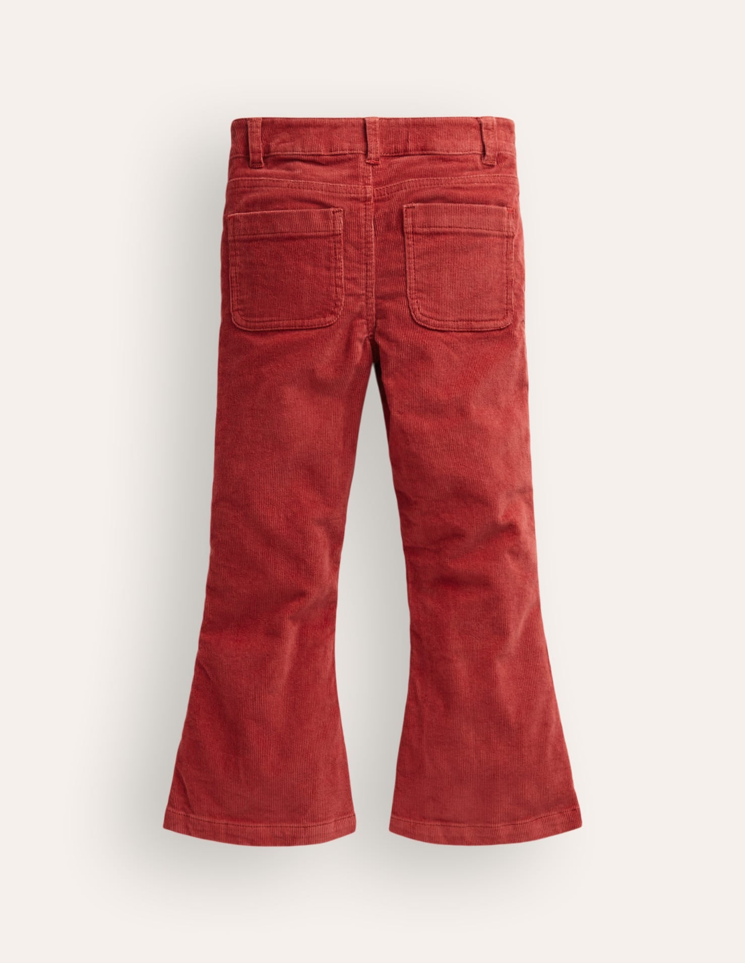 Kick Flare Trousers-Barn Red Floral Embroidery - Image 2