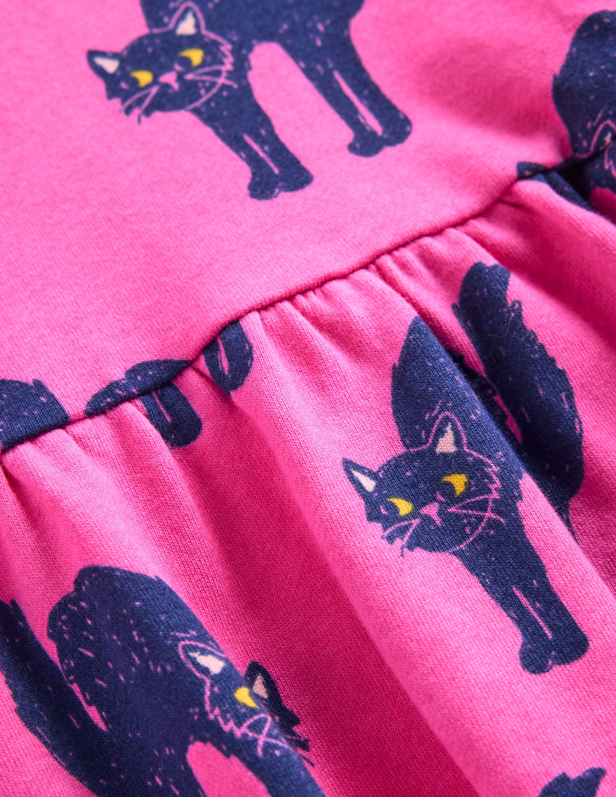 Loopback Sweatshirt Dress-Tickled Pink Cats - Image 3