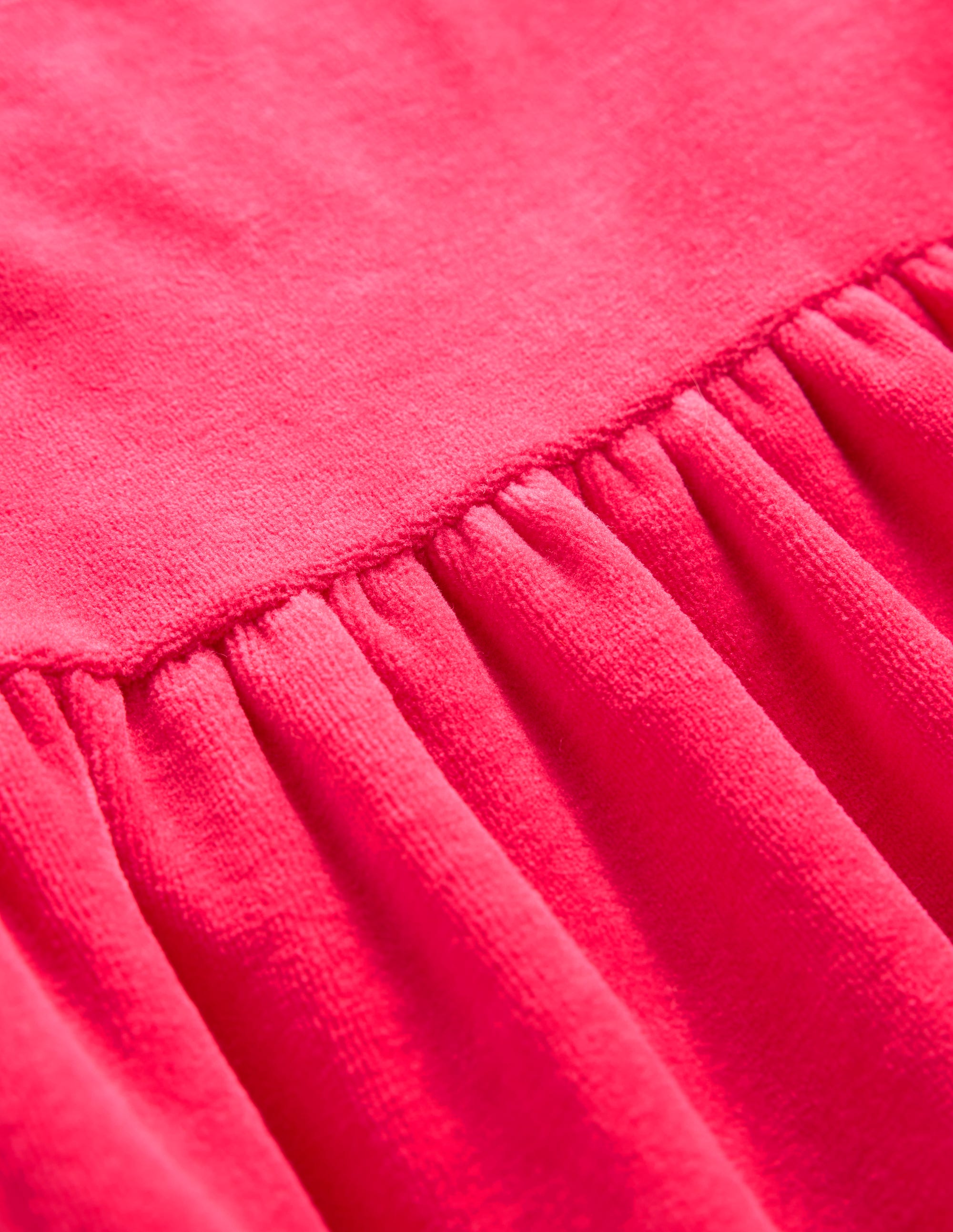 Tiered Velour Dress-Summer Berry - Image 3