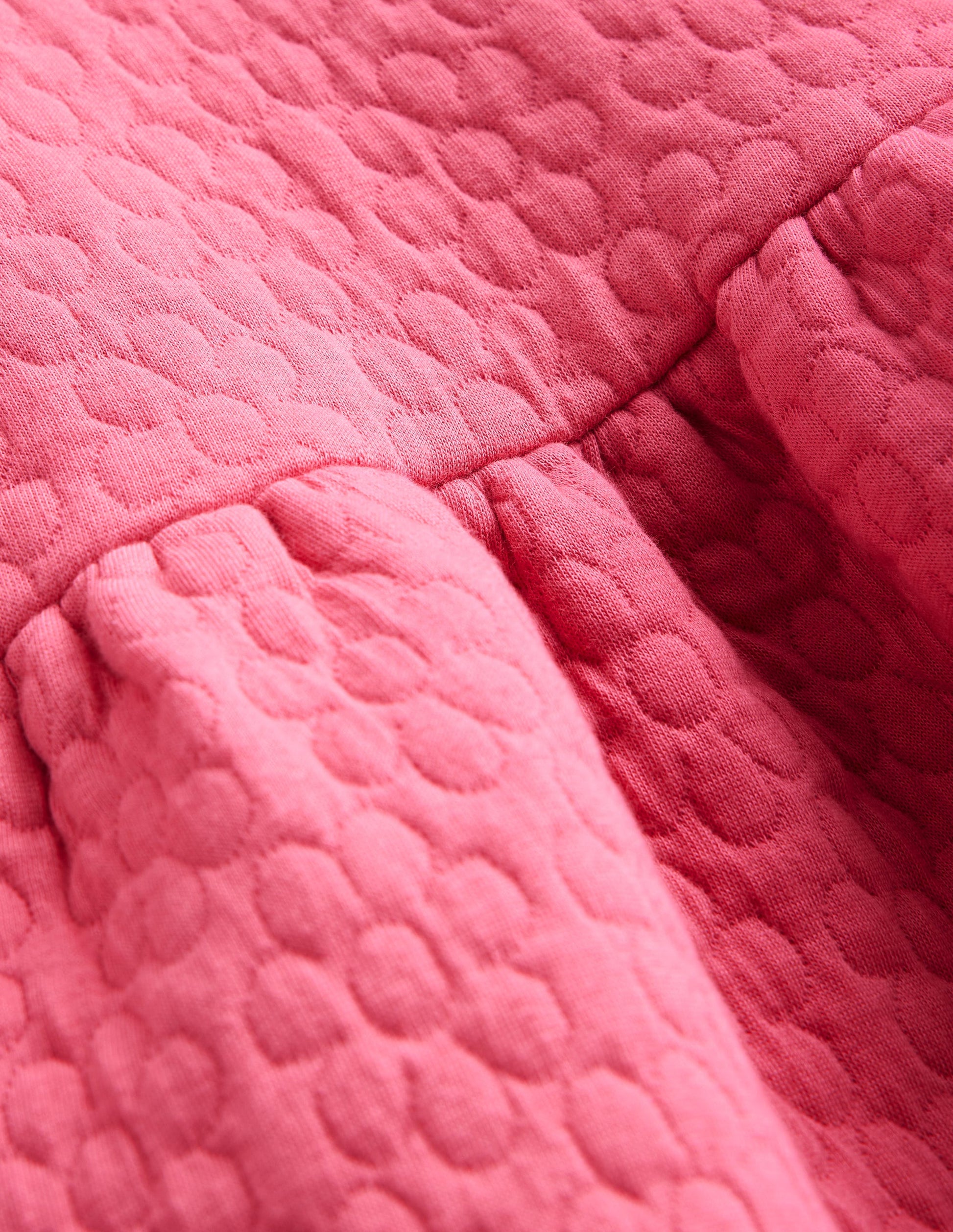 Flower Jacquard Sweat Dress-Rose Petal Pink-3