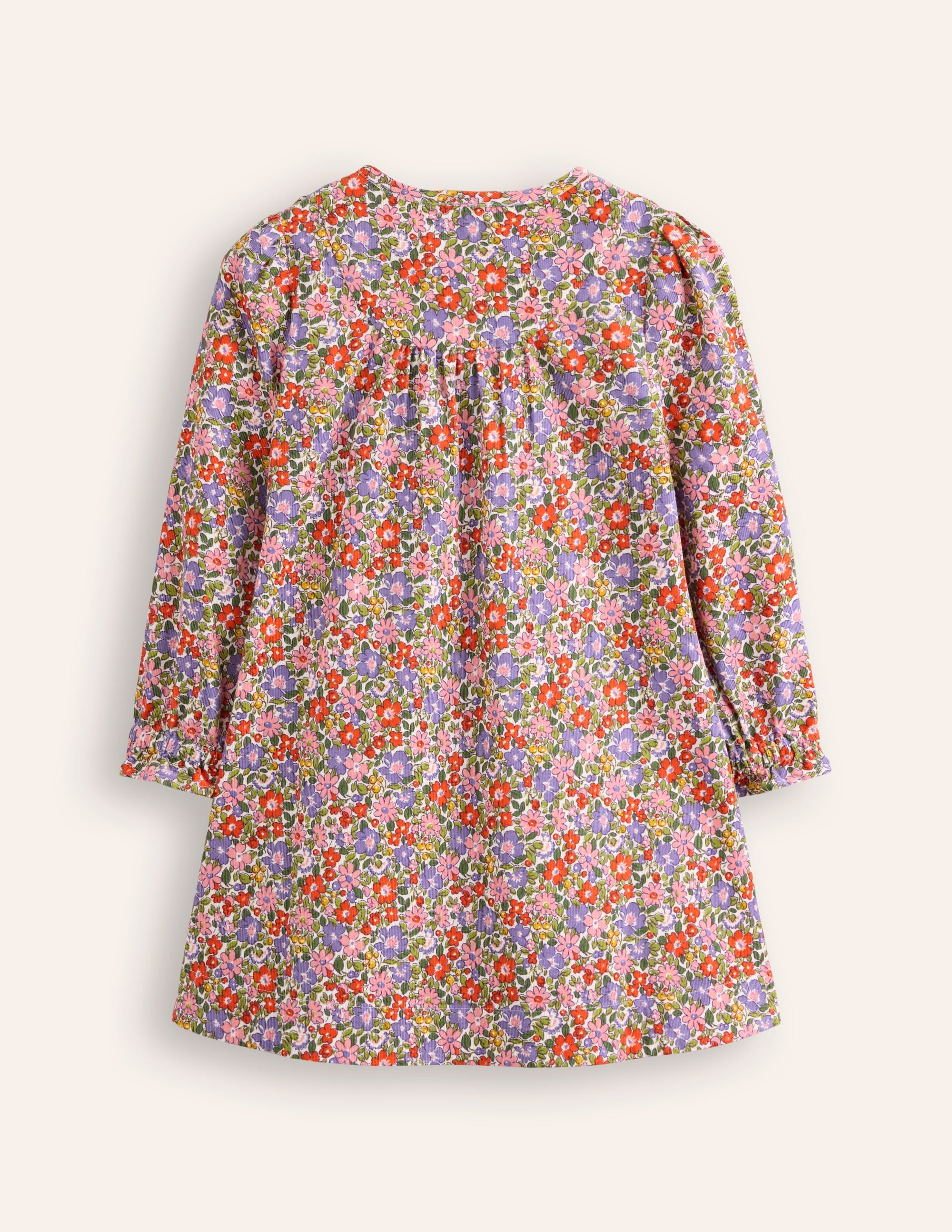 Norah Scallop Cord Dress-Aster Purple Flowerbed - Image 2