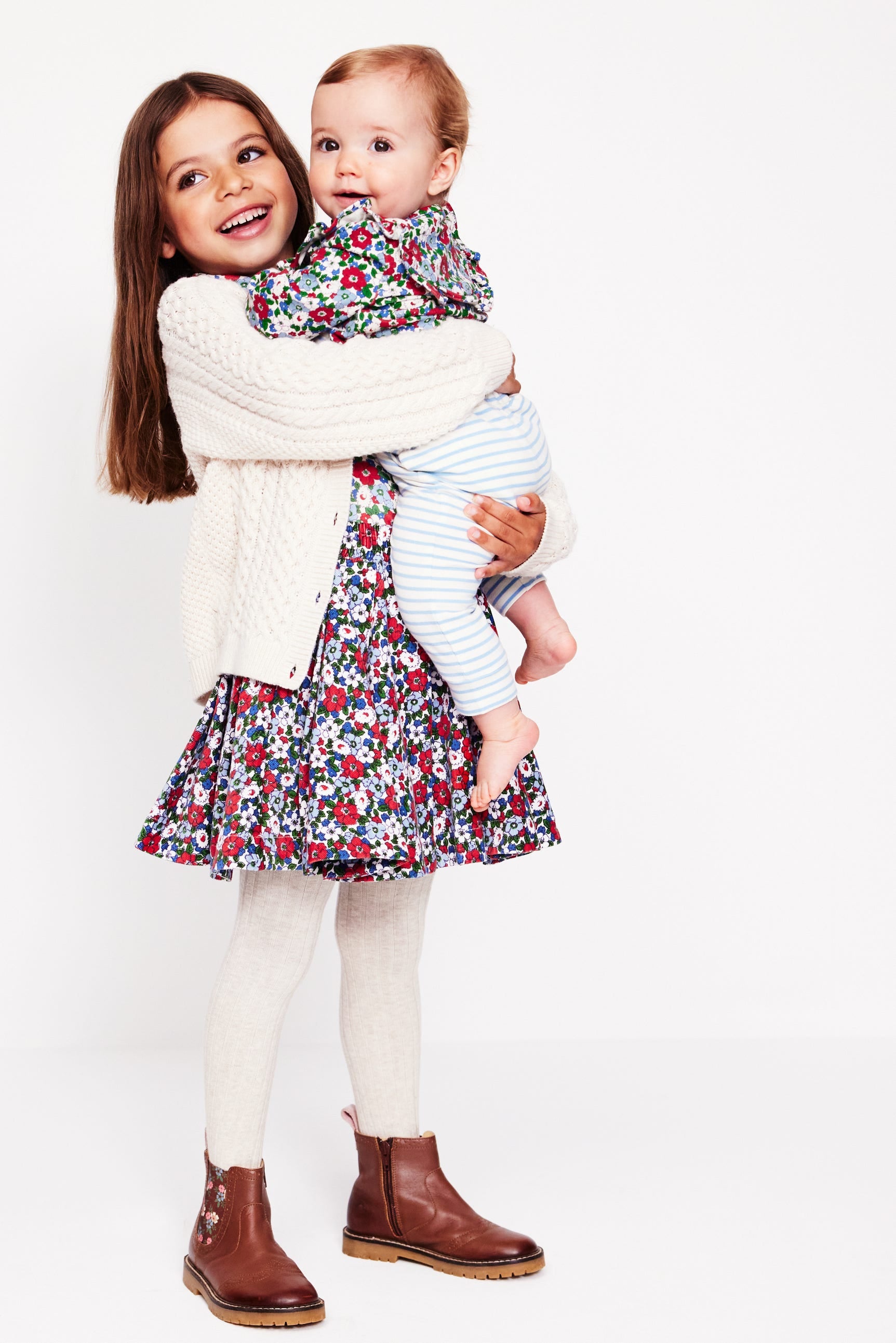 Super Soft Roll Neck Top-Glacier Blue Winter Floral-5